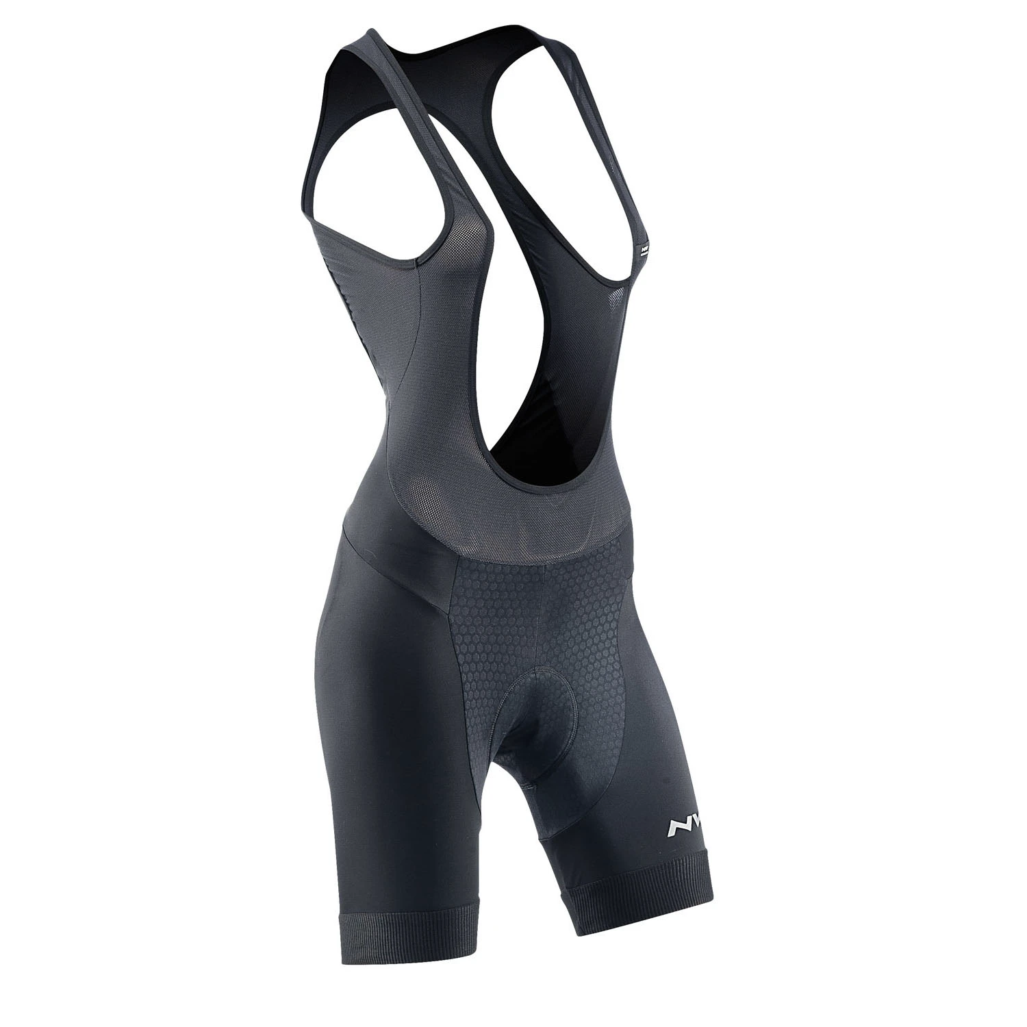1. Northwave - pantaloni ciclism scurti pentru femei, cu bretele Active Gel bibshorts - negru