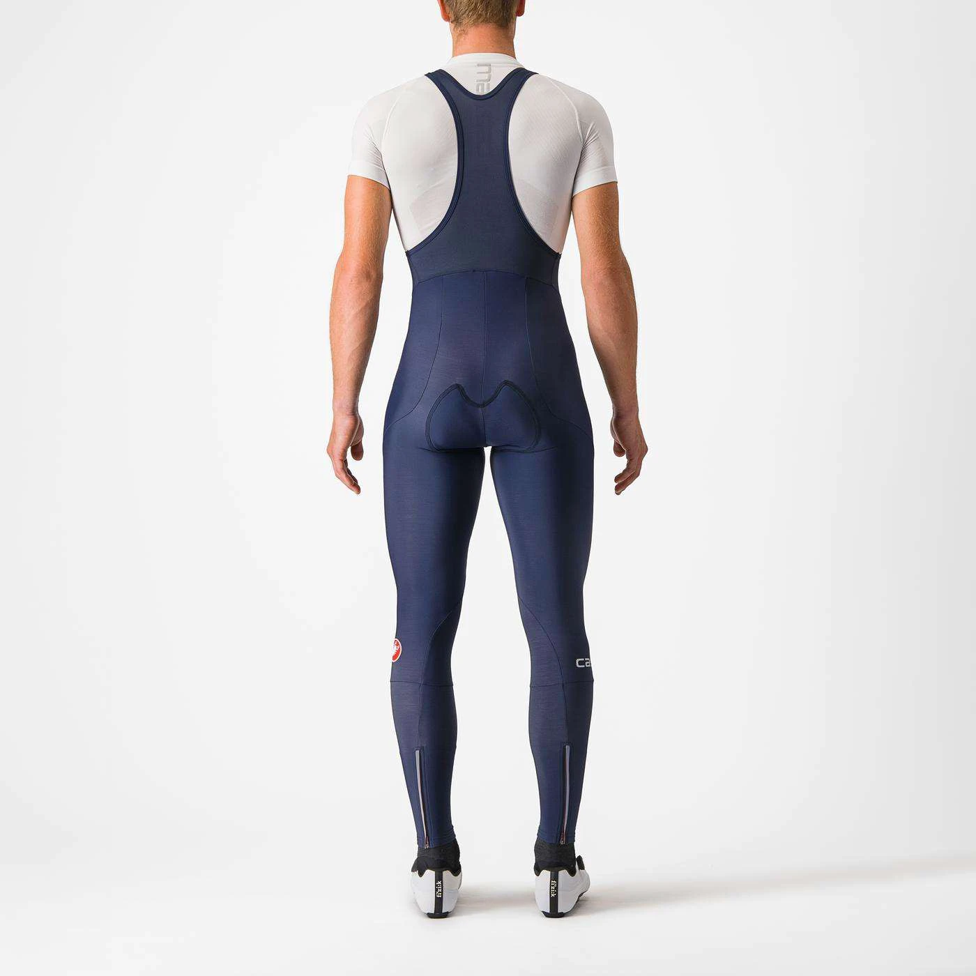 2. Castelli - pantaloni lungi ciclism pentru barbati cu bretele Entrata bibtights - albastru belgian