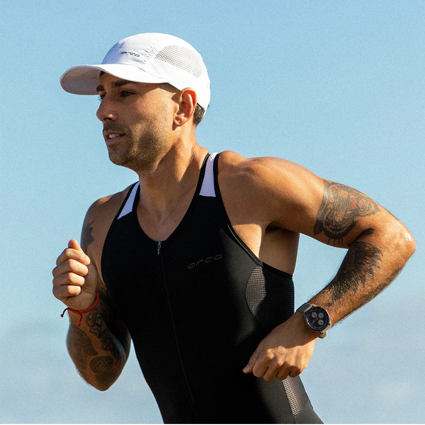 3. Orca - costum triathlon pentru barbati fara maneci Athlex race SL triSuit - negru alb