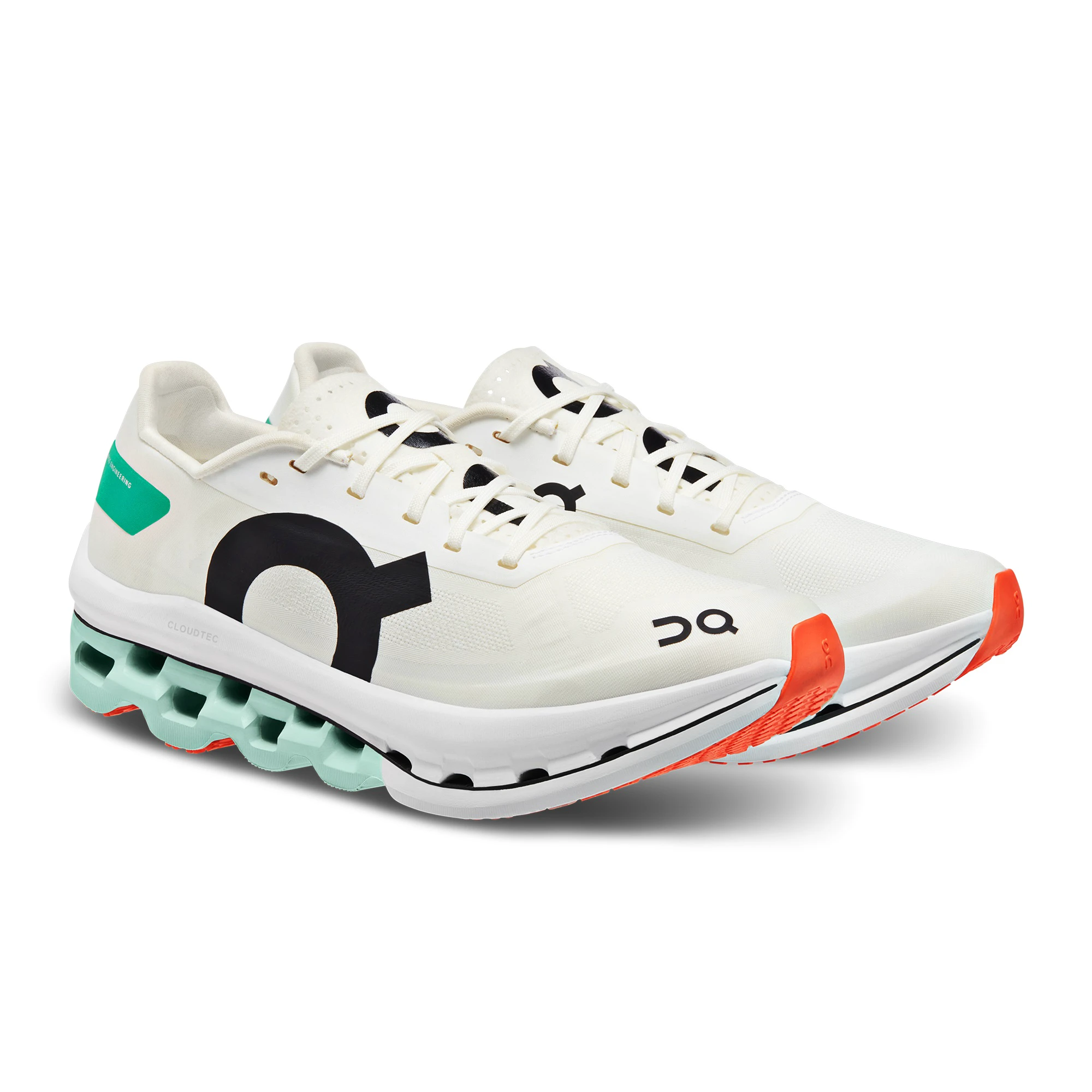 6. On Cloudboom Echo pantofi alergare maraton pentru femei - alb verde menta negru