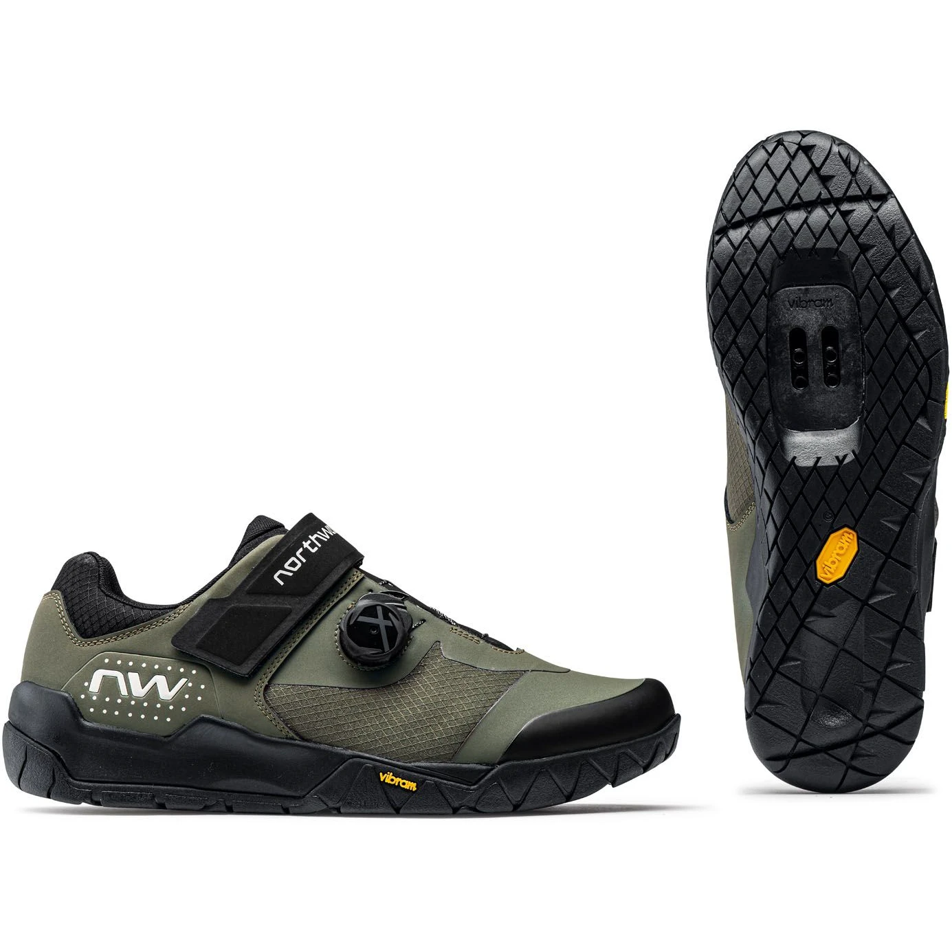 4. Northwave - pantofi ciclism MTB AM - Overland Plus - Dark Green