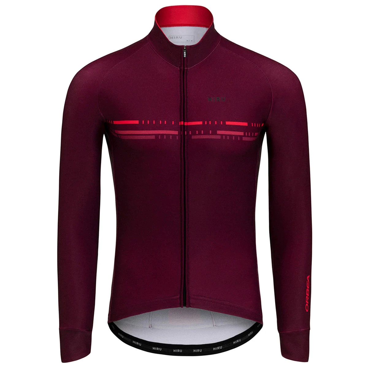 1. Hiru - tricou ciclism barbati maneca lunga Advanced Thermal LS Jersey - visiniu granat