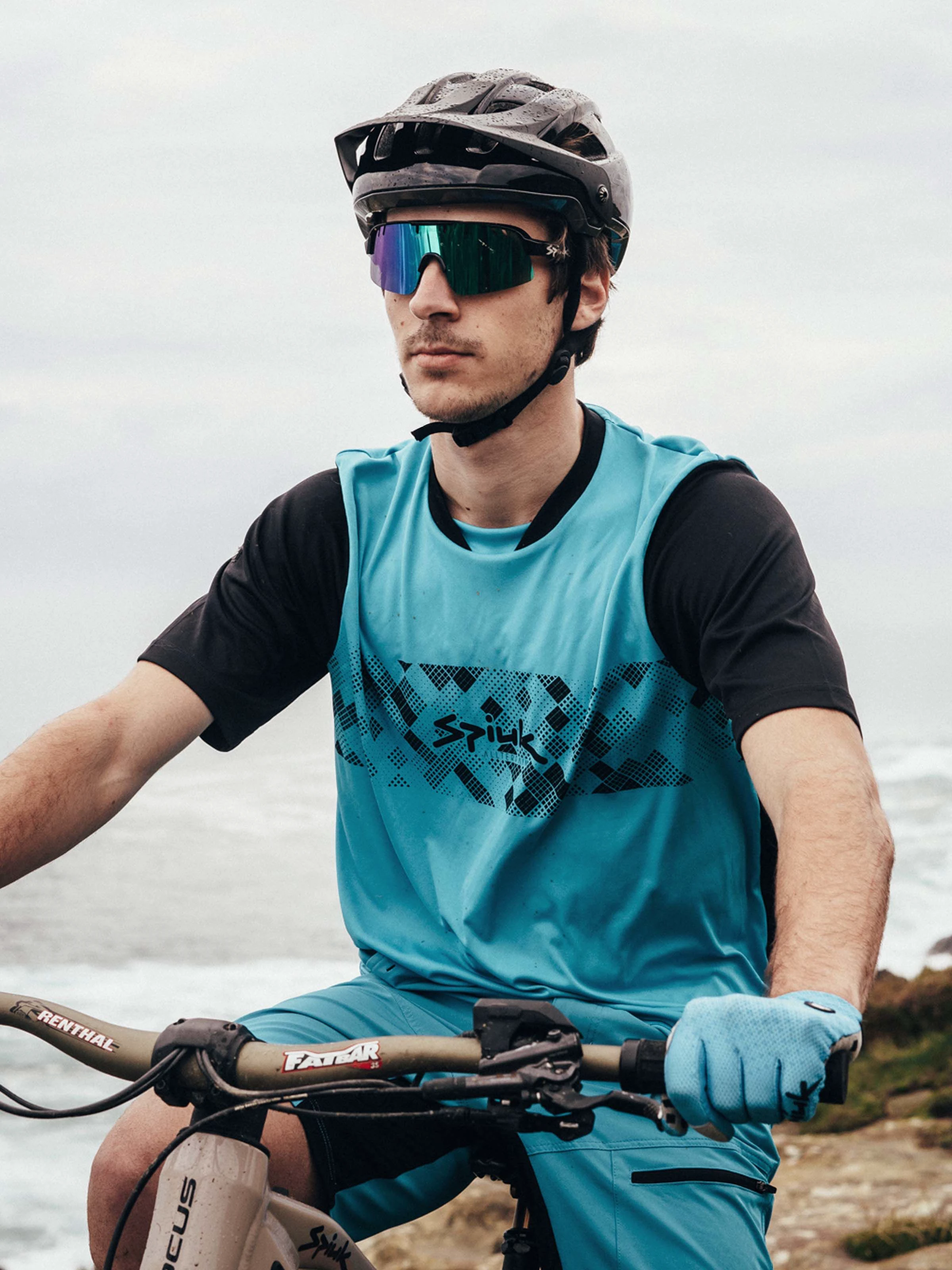 3. Spiuk - Manusi ciclism degete lungi ALL TERRAIN gloves - albastru intens negru gri