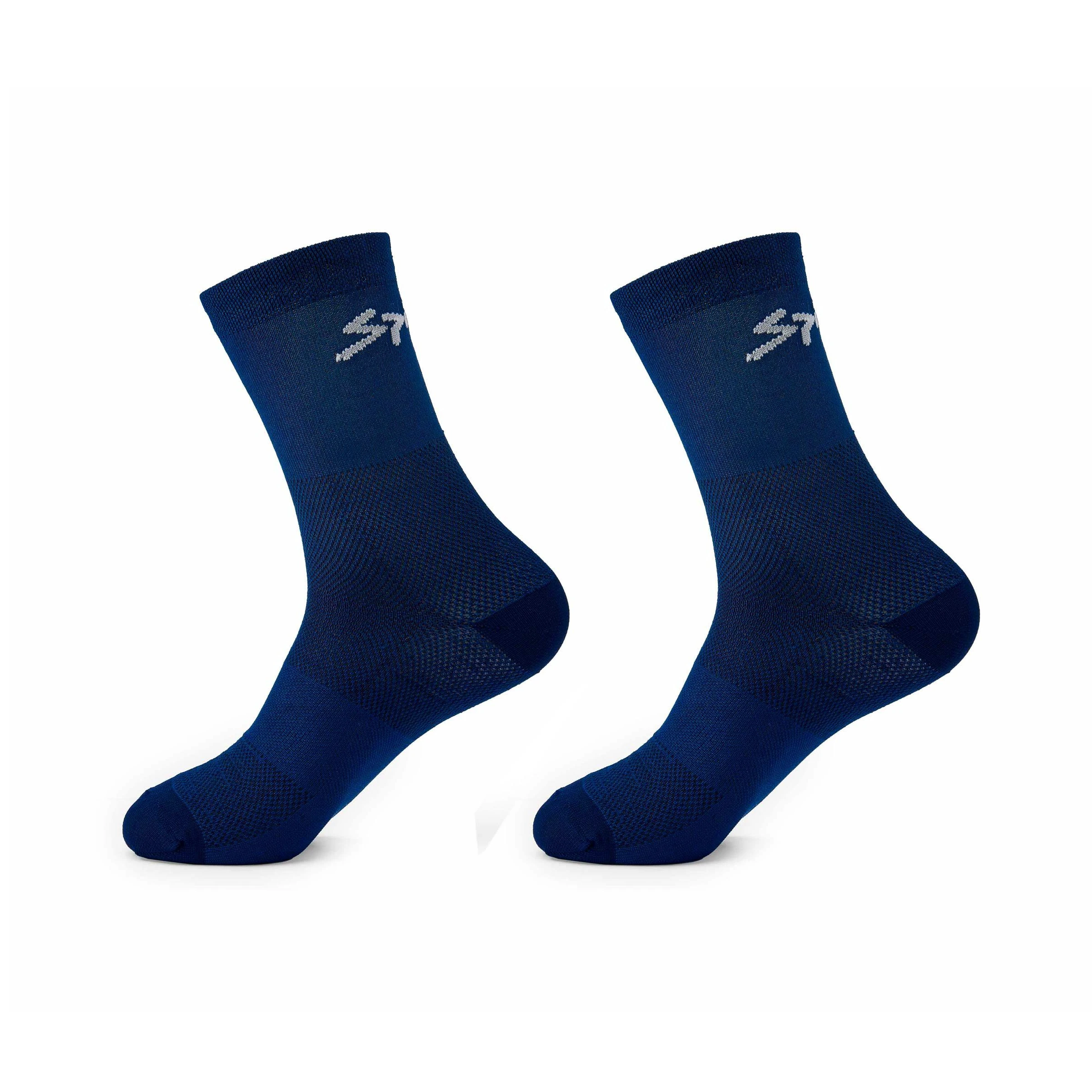 1. Spiuk - Set sosete ciclism medii ANATOMIC medium long 2 socks pack - bleumarin