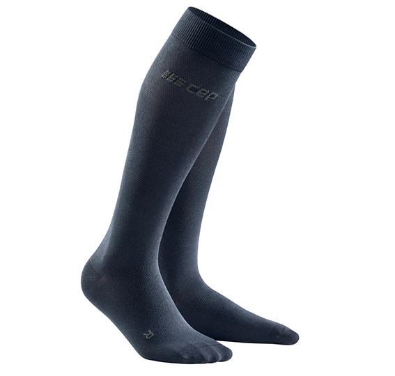 1. CEP - Sosete lungi compresie pentru femei Business Commuter Tall Compression women Socks - negru albastru