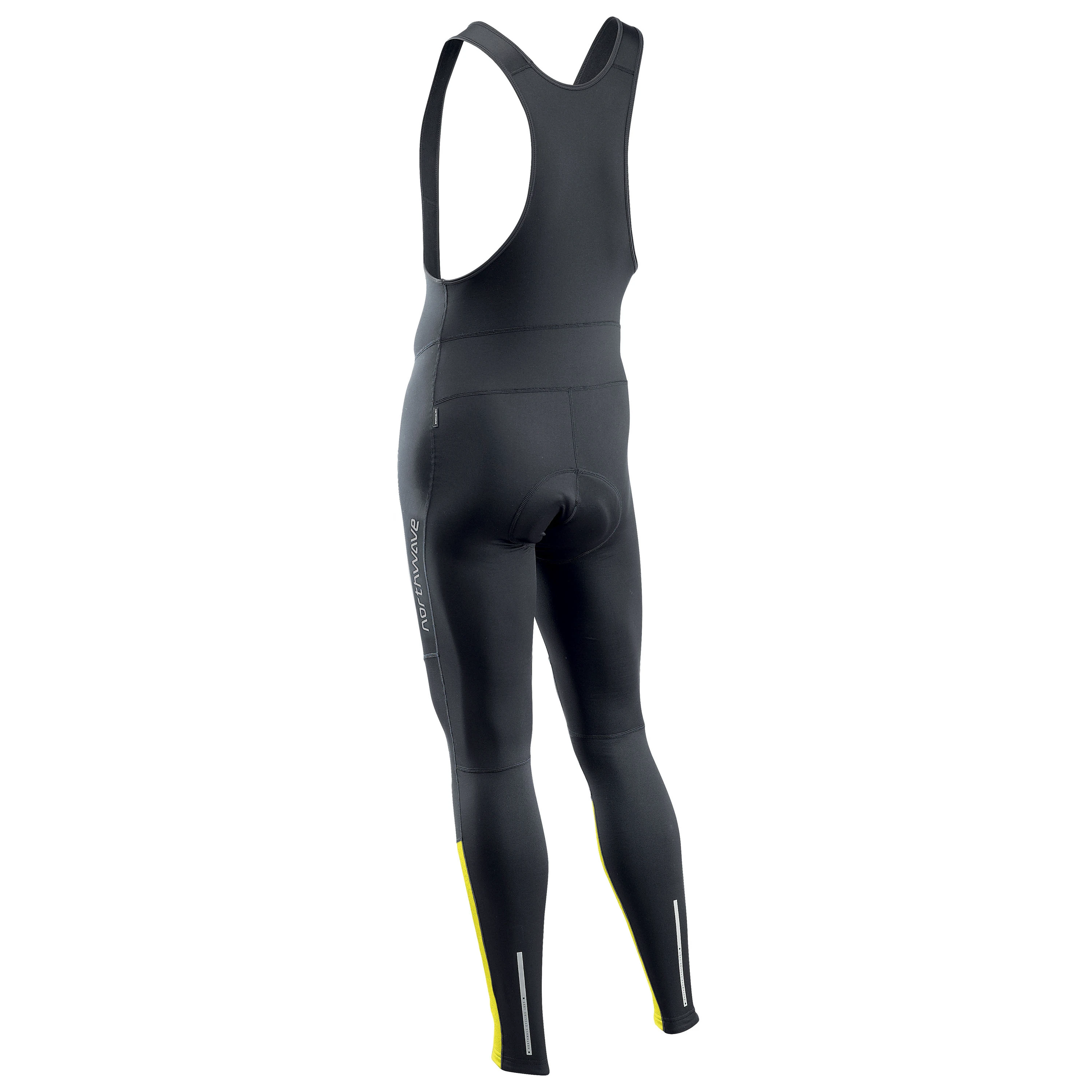 2. Northwave - pantaloni ciclism iarna Force 2 bibtight - negru-galben-fluo