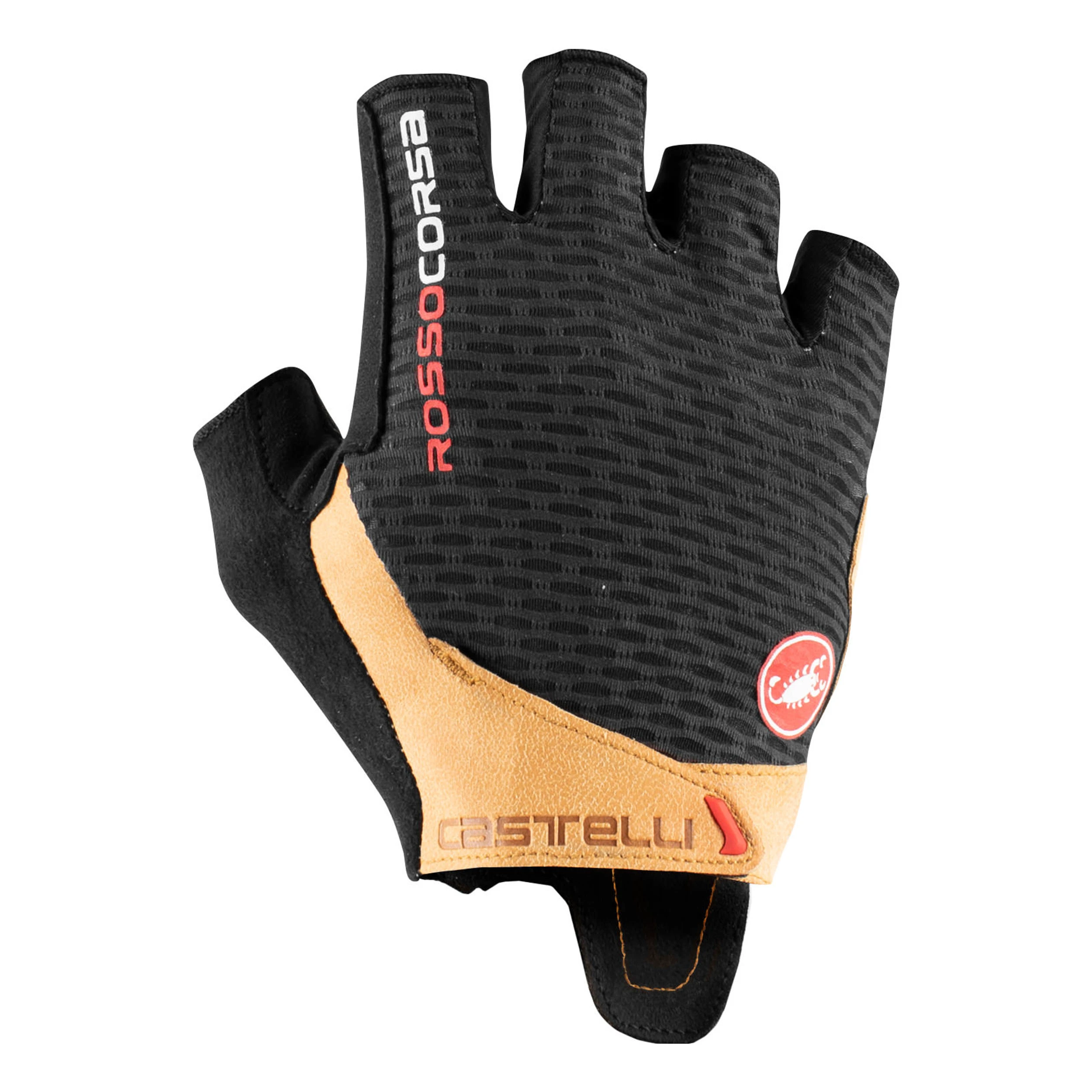 1. Castelli - manusi ciclism Rosso Corsa Pro V - negru crem