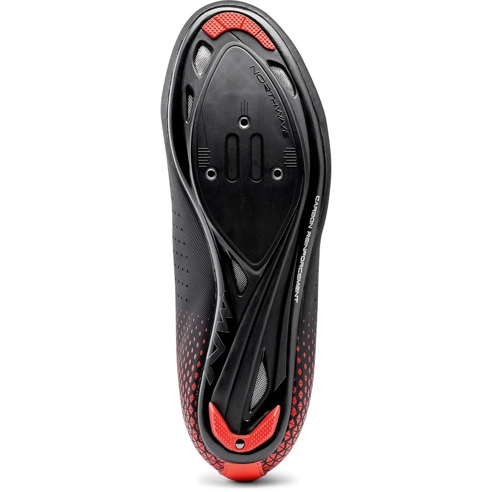 3. Northwave Core Plus 2 - pantofi pentru ciclism sosea - negru-rosu