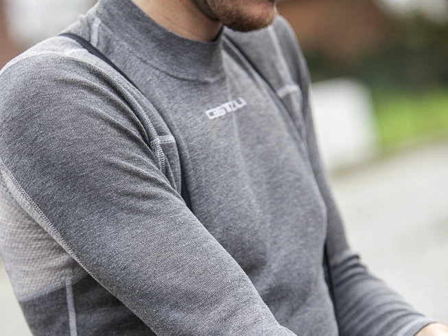 2. Castelli Bluza corp cu maneca lunga Flanders Warm LS - gri