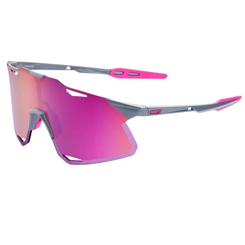 1. 100% - ochelari soare - HYPERCRAFT - Gloss Light Grey - Purple Multilayer Mirror Lens