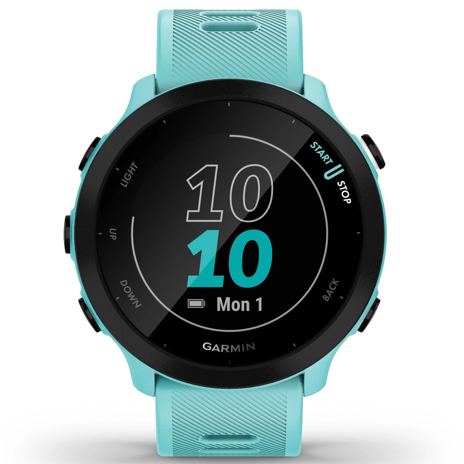 1. Garmin Forerunner 55 - ceas inteligent pentru alergare si bicicleta - albastru