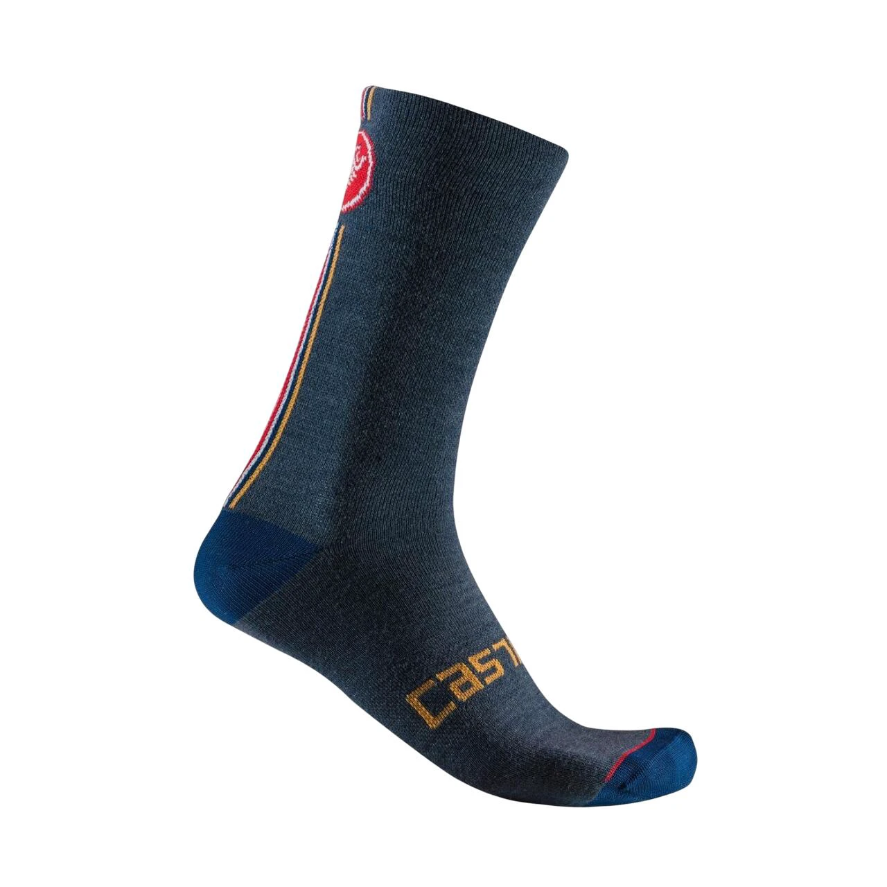 1. Castelli - sosete ciclism - Racing Stripe 18 - bleumarin