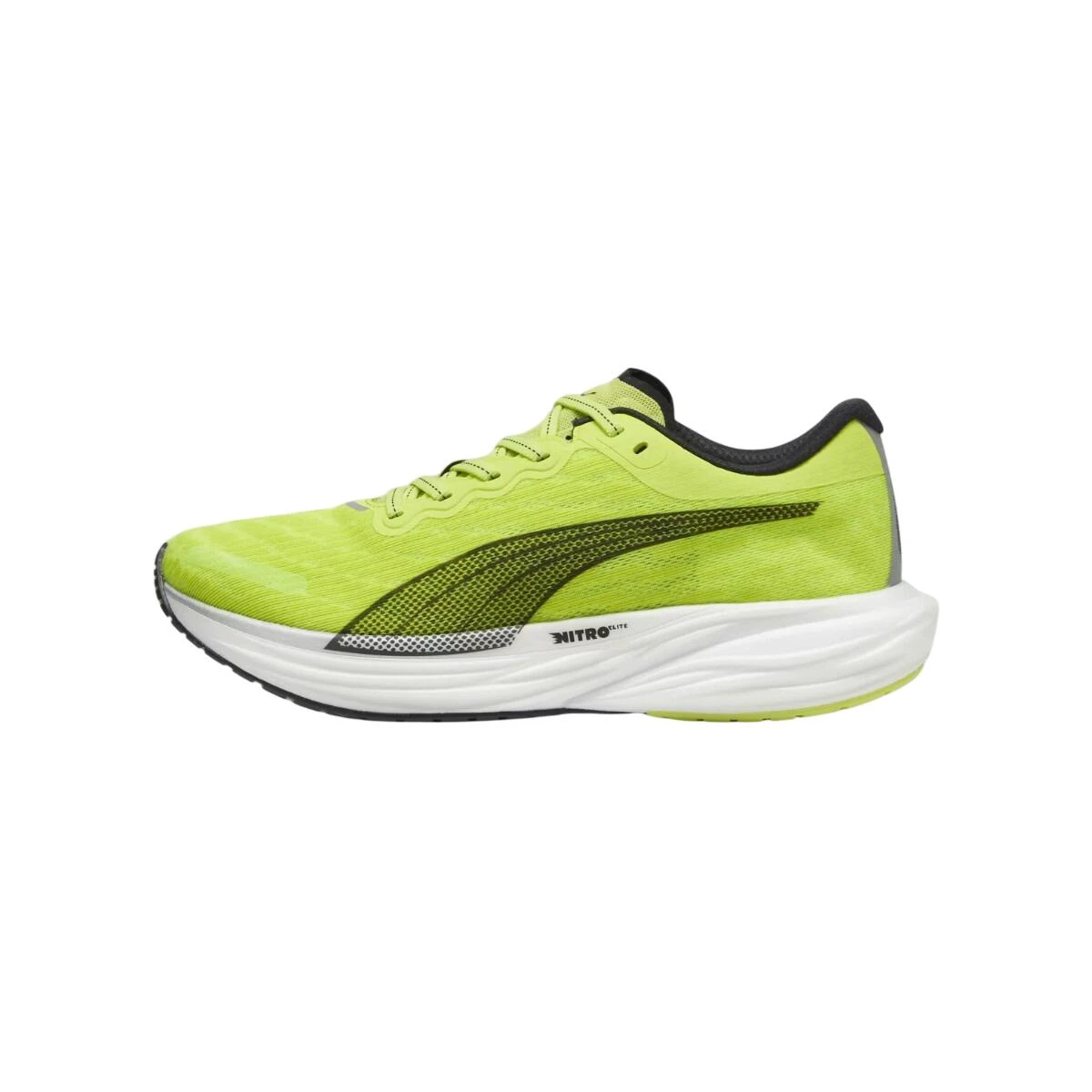 3. Puma - pantofi alergare pentru barbati Deviate Nitro 2 - verde fluo Lime Pow negru alb