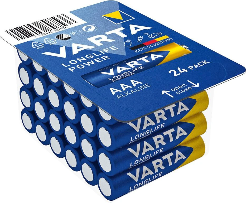 1. Varta - Set baterii AAA - Longlife Power - 24 buc