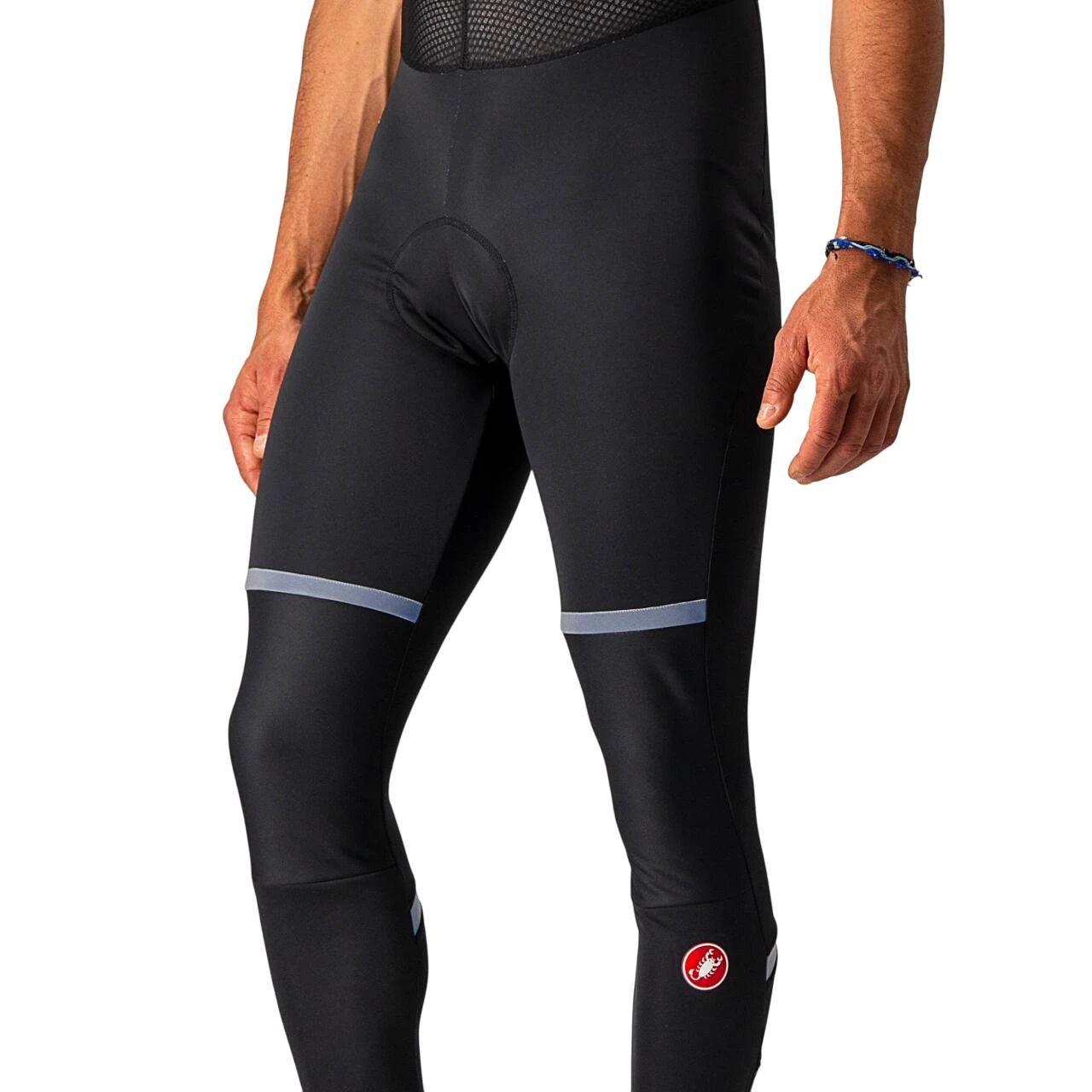 3. Castelli - Pantaloni lungi ciclism cu bretele pentru iarna si vreme rece - Polare 3 - negru