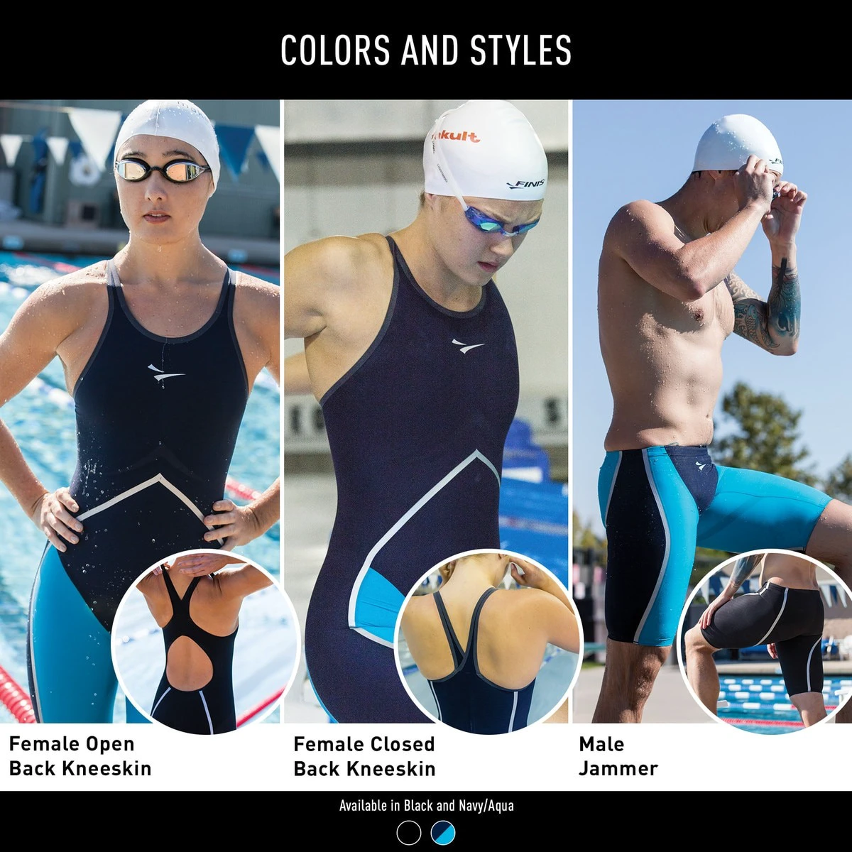 8. Finis - Costum inot tehnic pentru baieti sau barbati - Rival Jammer - negru