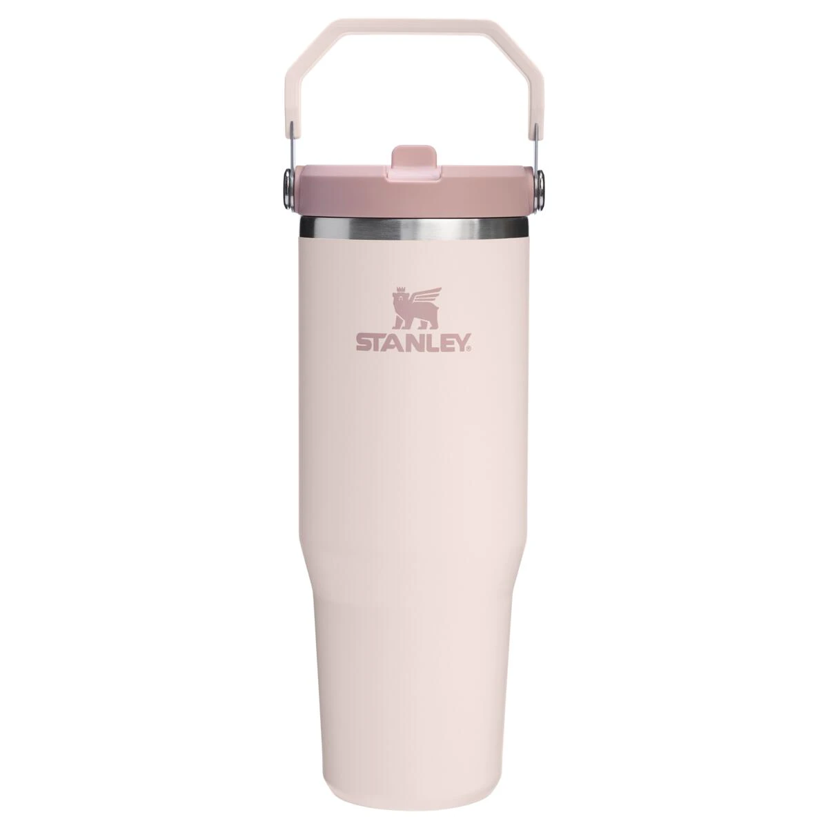 Stanley - termos tip sticla cu pai - Iceflow Flip Straw Tumbler 2.0 - roz - 0.89 L - 62105