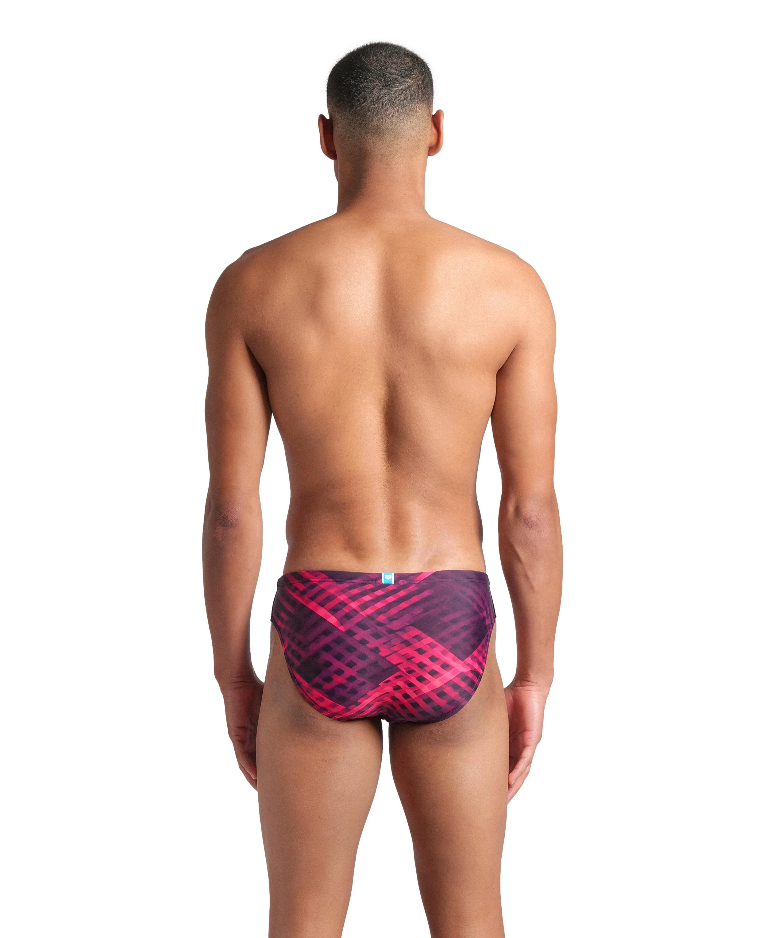 3. Arena - costum inot barbati - slip - Swim Br Allover - Dark Purple I Multi
