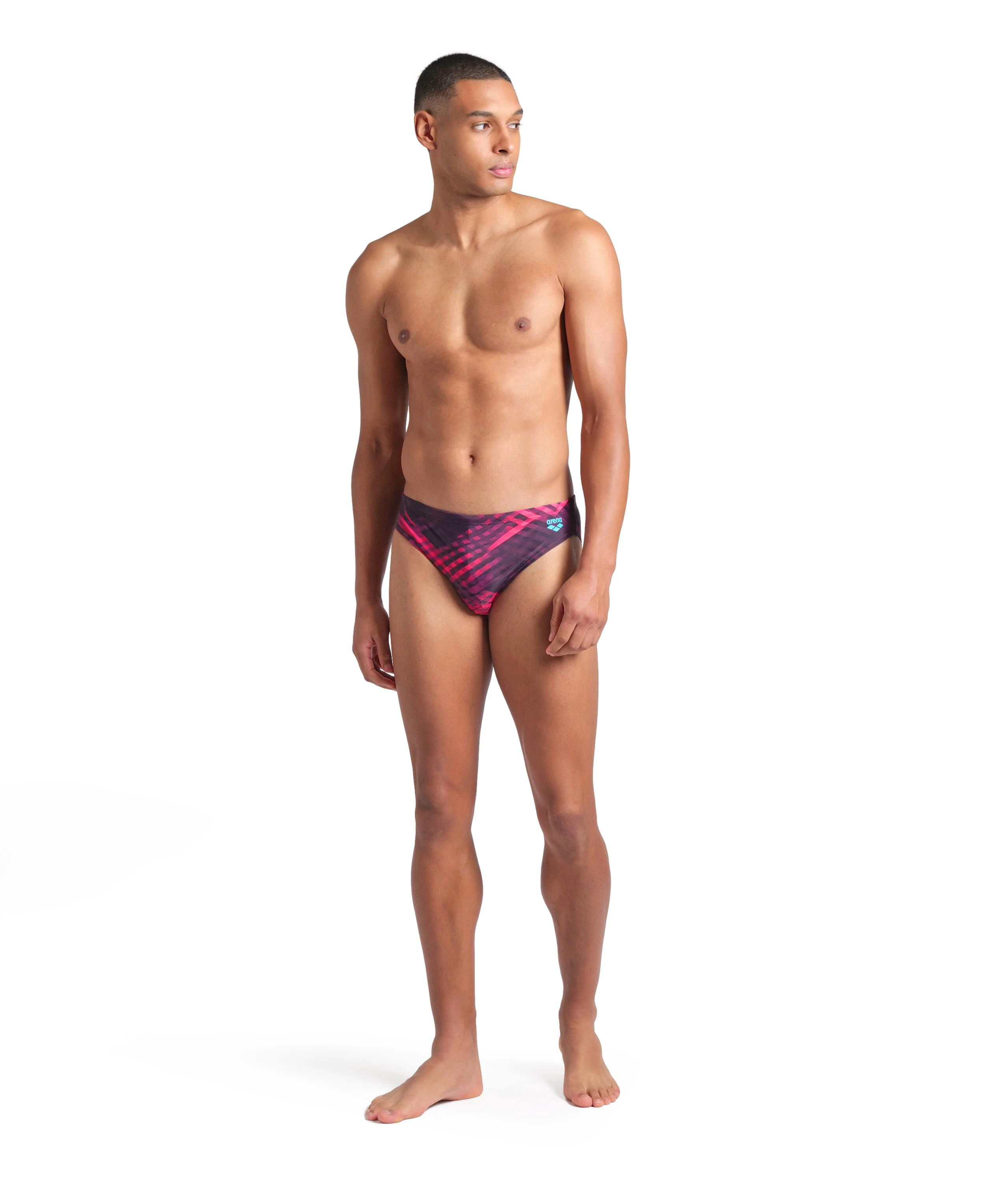 4. Arena - costum inot barbati - slip - Swim Br Allover - Dark Purple I Multi