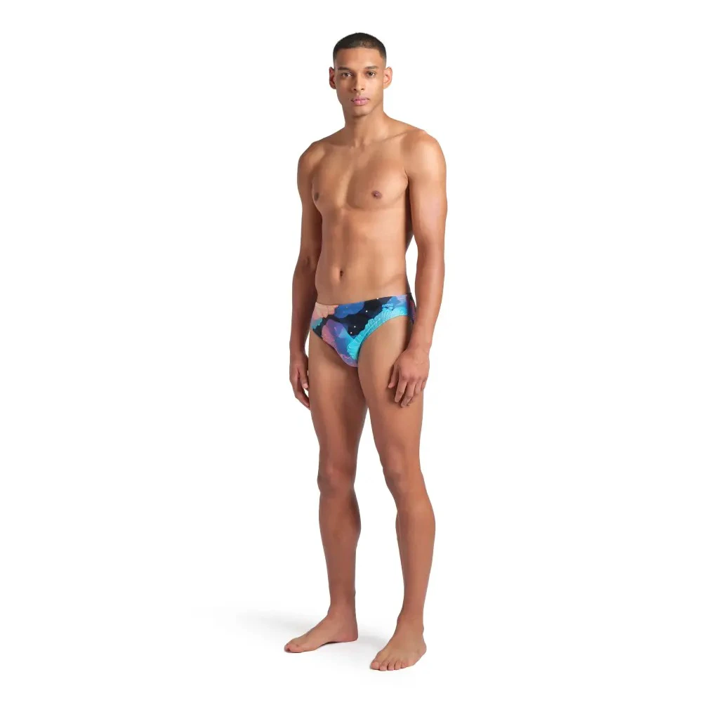 5. Arena - costum inot barbati - slip - Swim Br Allover - Calypso I Coral Multi