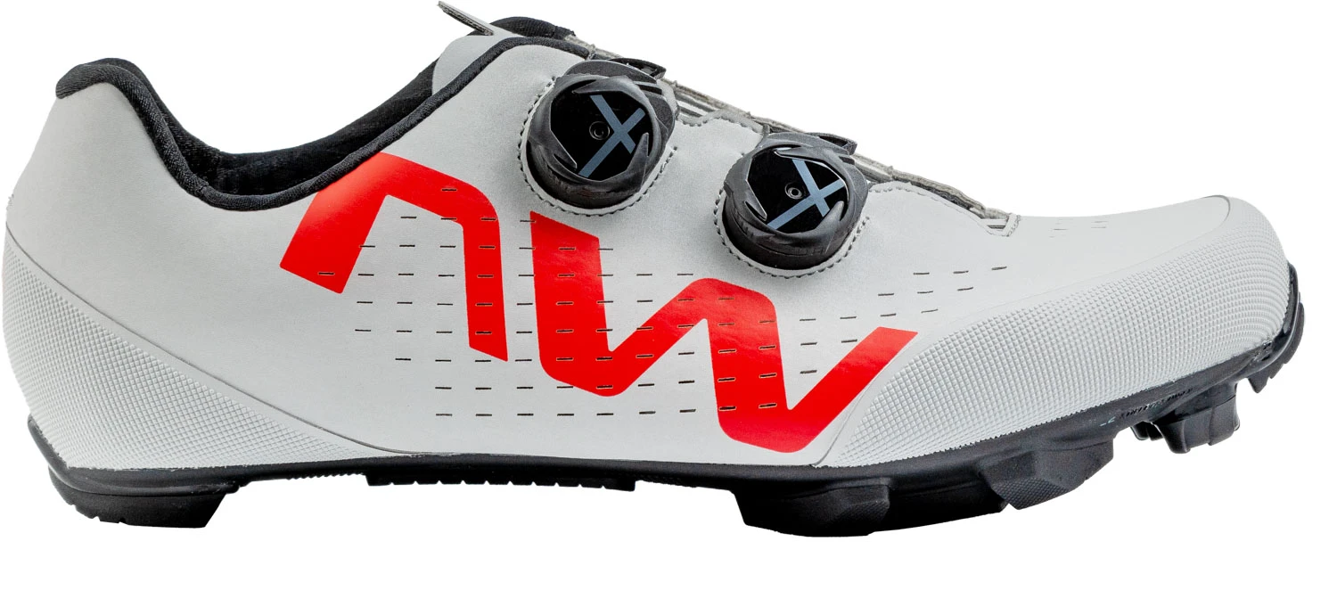 Northwave - pantofi ciclism MTB XC - Rebel 3 - Light Grey | Red Fluo - 64105