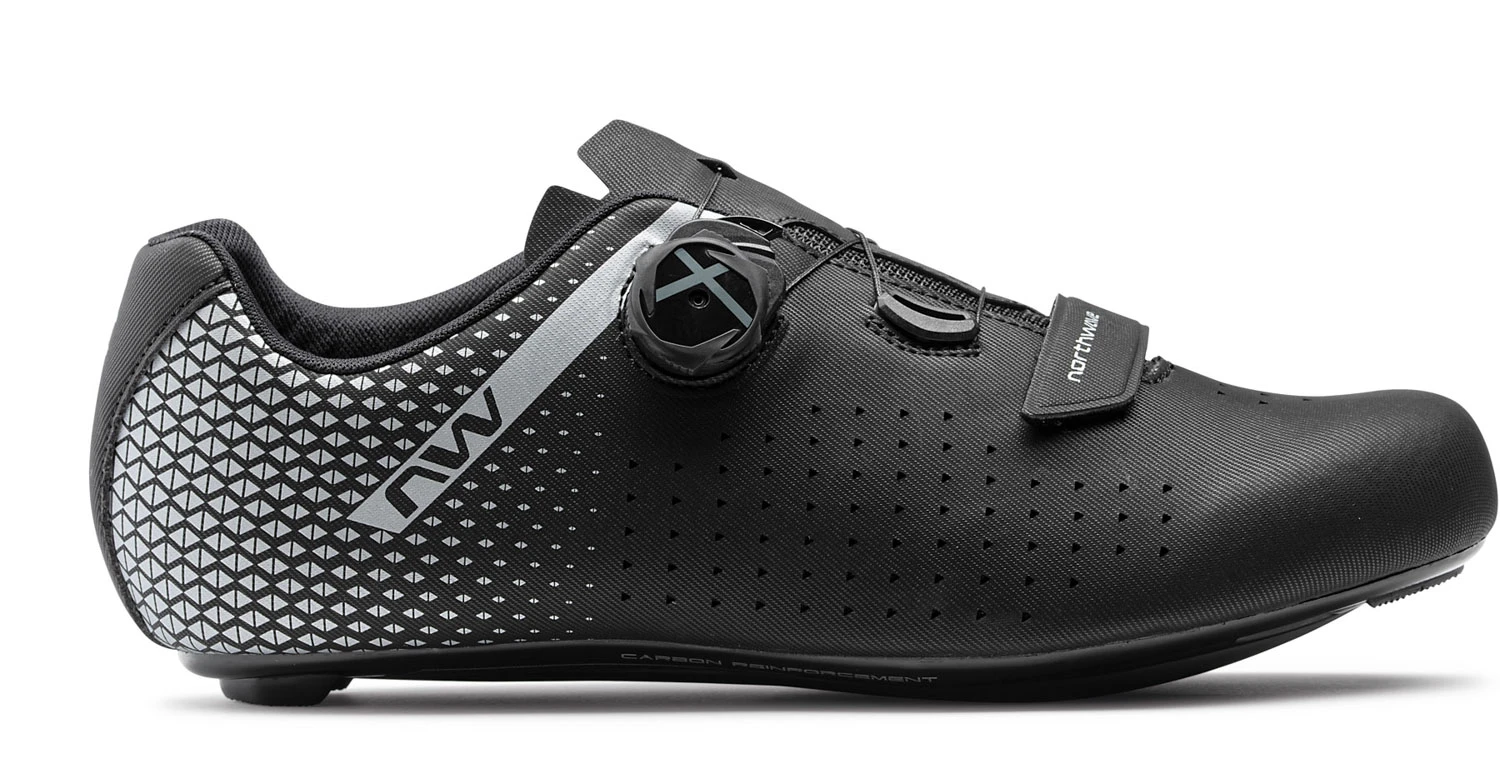 Northwave - pantofi ciclism sosea - Core Plus 2 - negru-argintiu - 64109