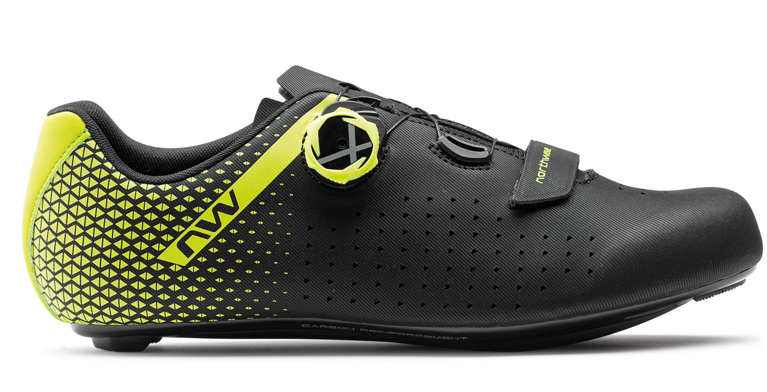 Northwave - pantofi ciclism sosea - Core Plus 2 - negru-fluo galben - 62877