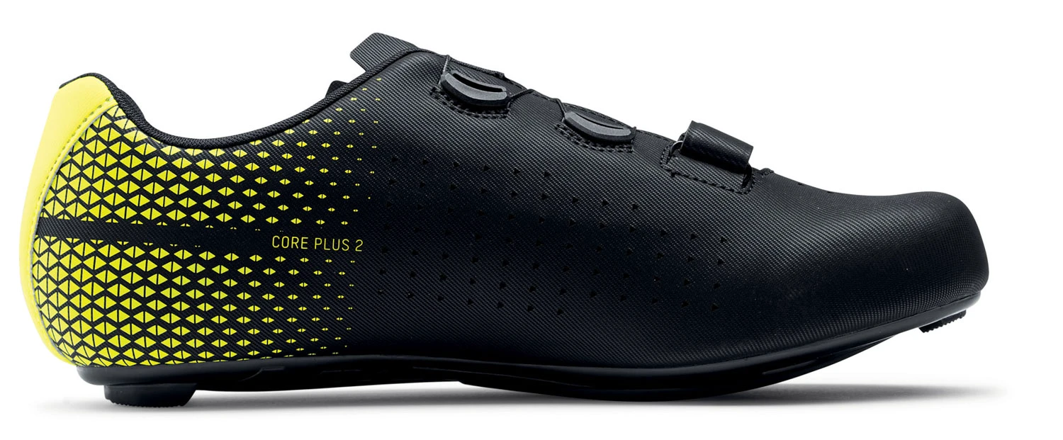 3. Northwave - pantofi ciclism sosea - Core Plus 2 - negru-fluo galben