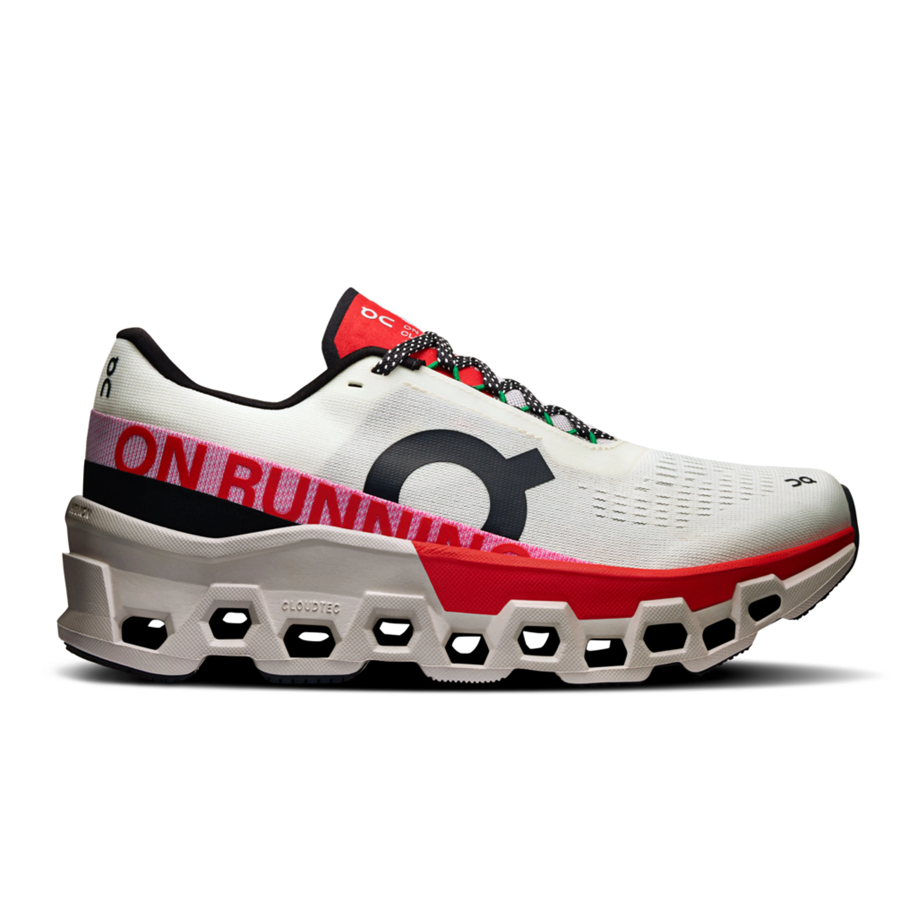 1. On - pantofi alergare - Cloudmonster 2 W - Ivory | Red