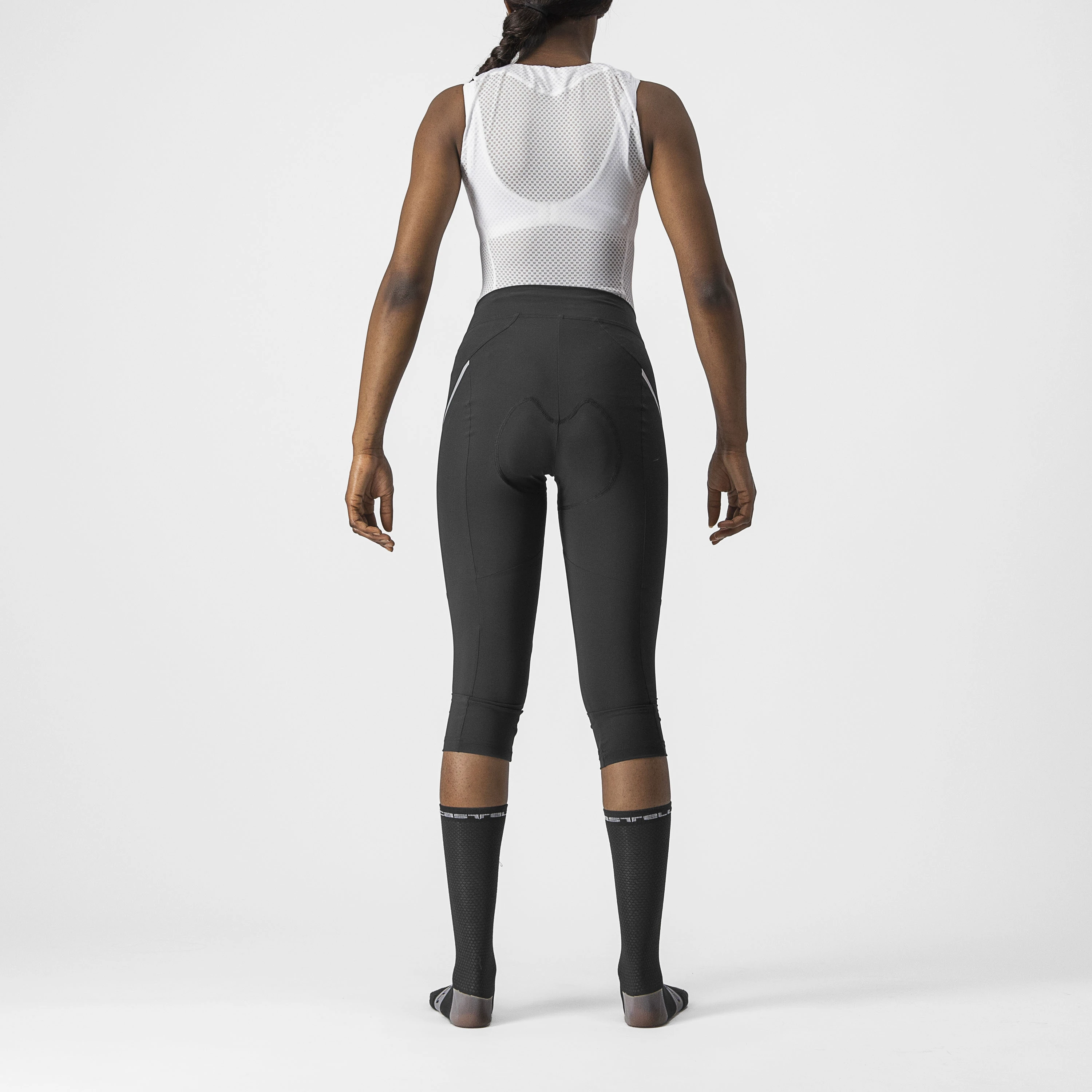 2. Castelli - pantaloni ciclism 3/4 cu bretele - Velocissima 3 Knicker - negru | argintiu