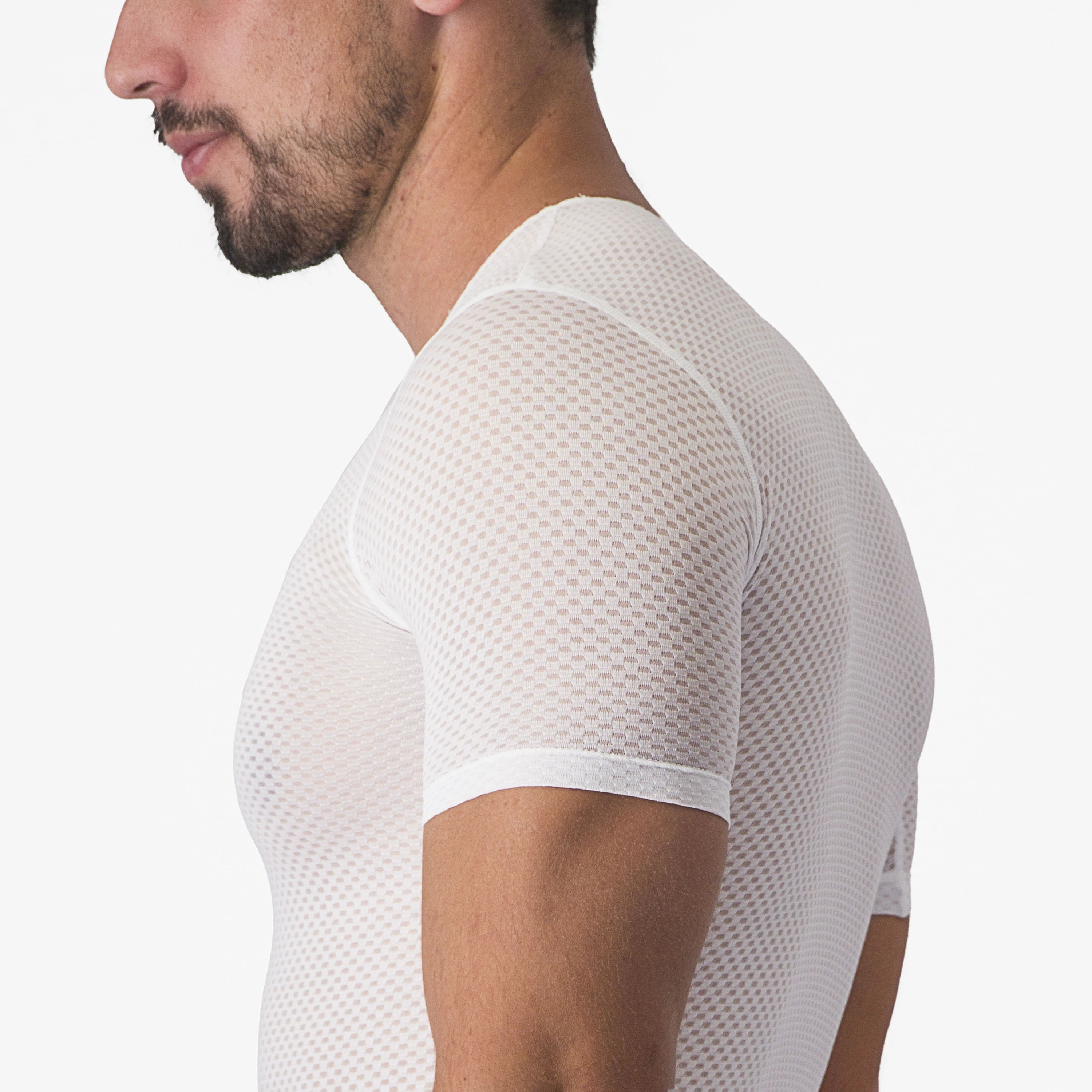 7. Castelli - bluza de corp cu maneca scurta - Pro Mesh 2.0 Short Sleeve - 15-28 gr C - alb