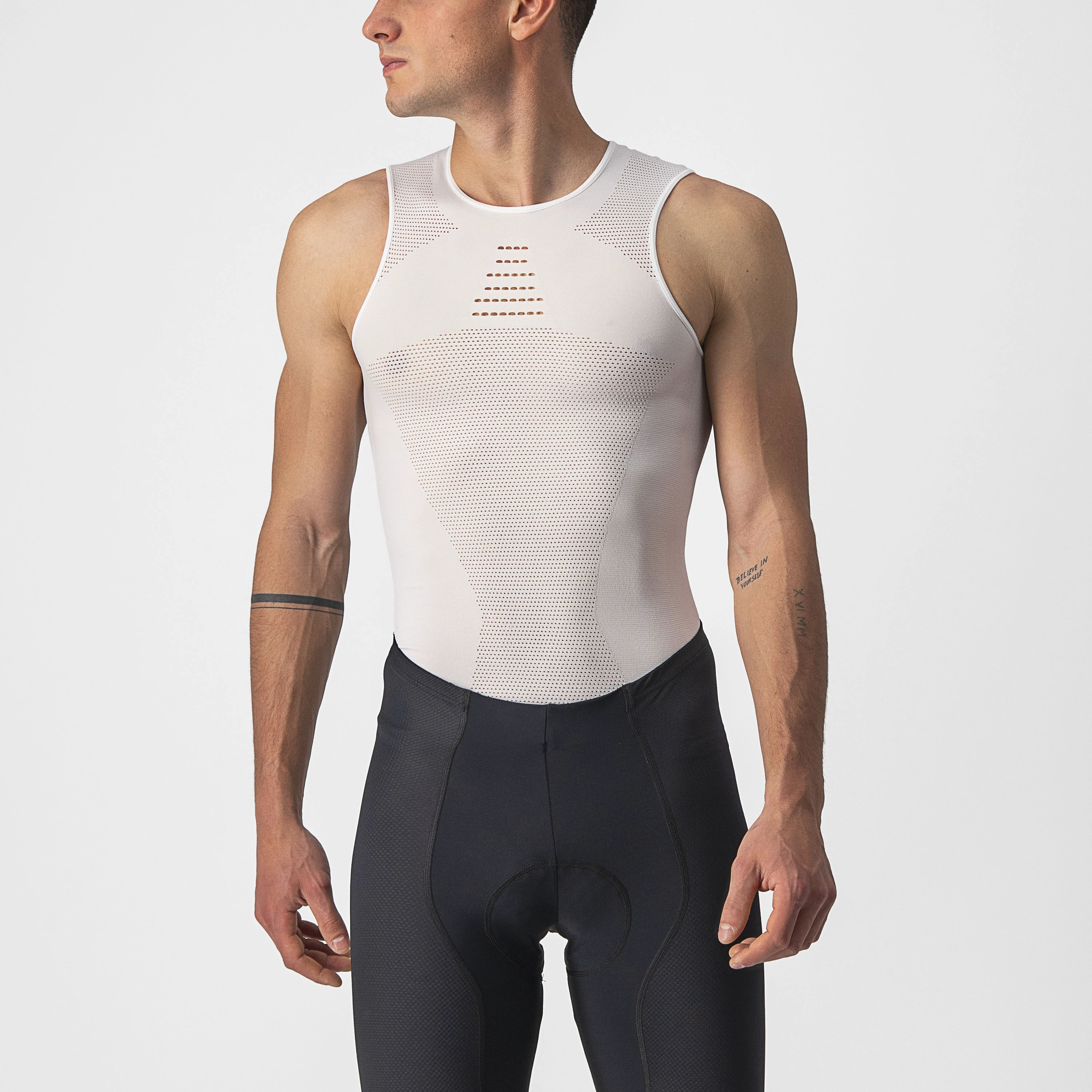 1. Castelli - bluza de corp fara maneci - Core Seamless Base Layer - 8-20 gr C - alb
