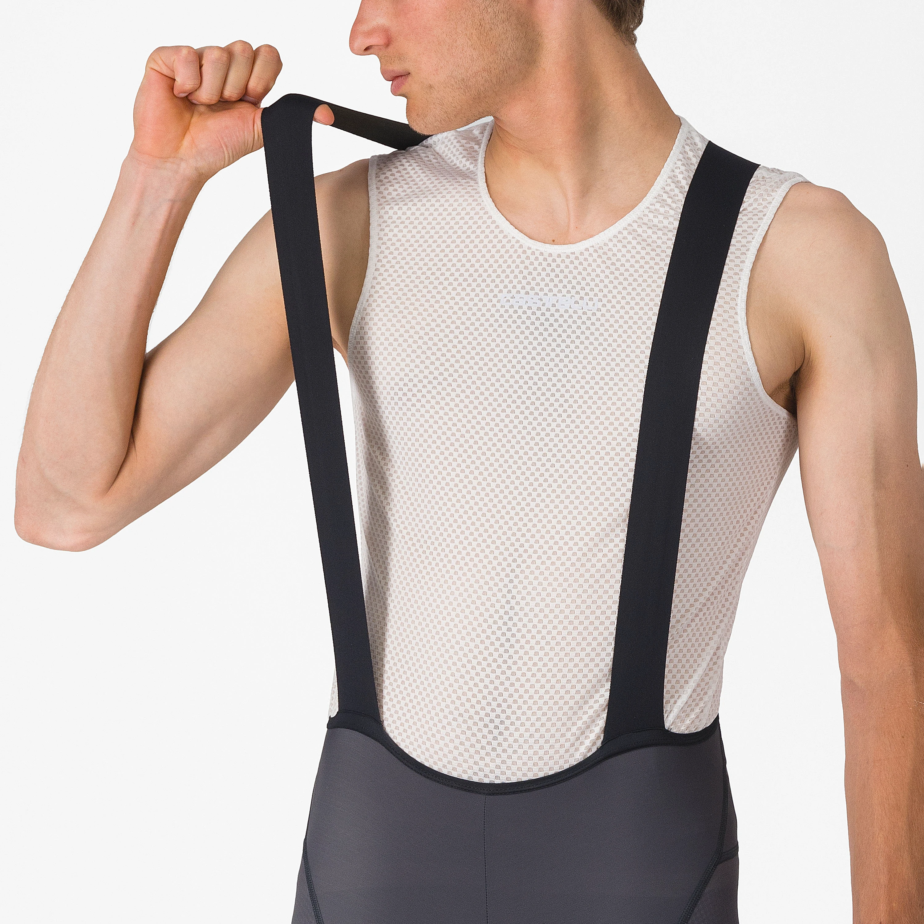 4. Castelli - pantaloni ciclism scurti cu bretele - Competizione 2 Bibshort - 15-35 gr C - gri inchis