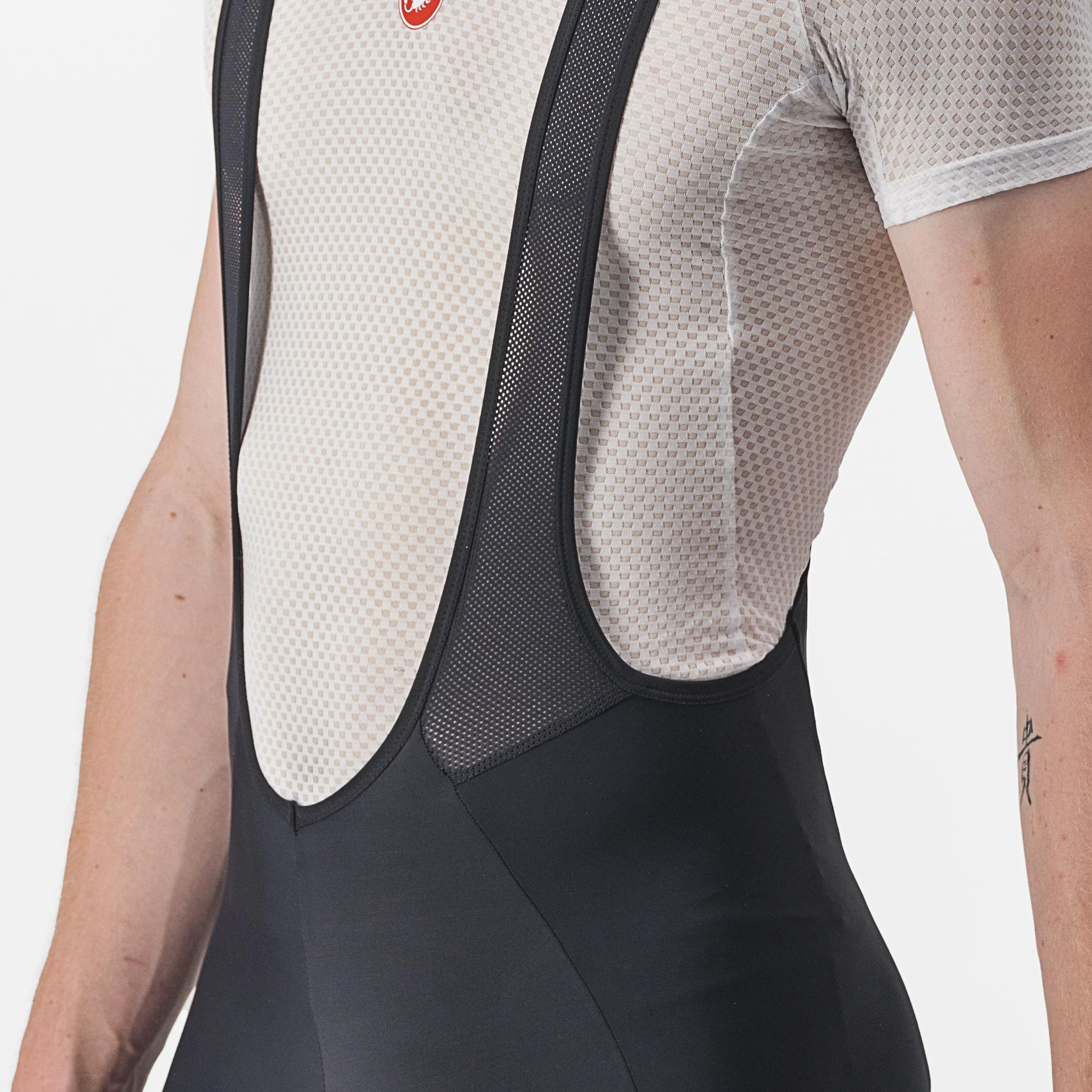 7. Castelli - pantaloni ciclism scurti cu bretele - Unlimited Cargo Bibshort - 15-35 gr C - negru