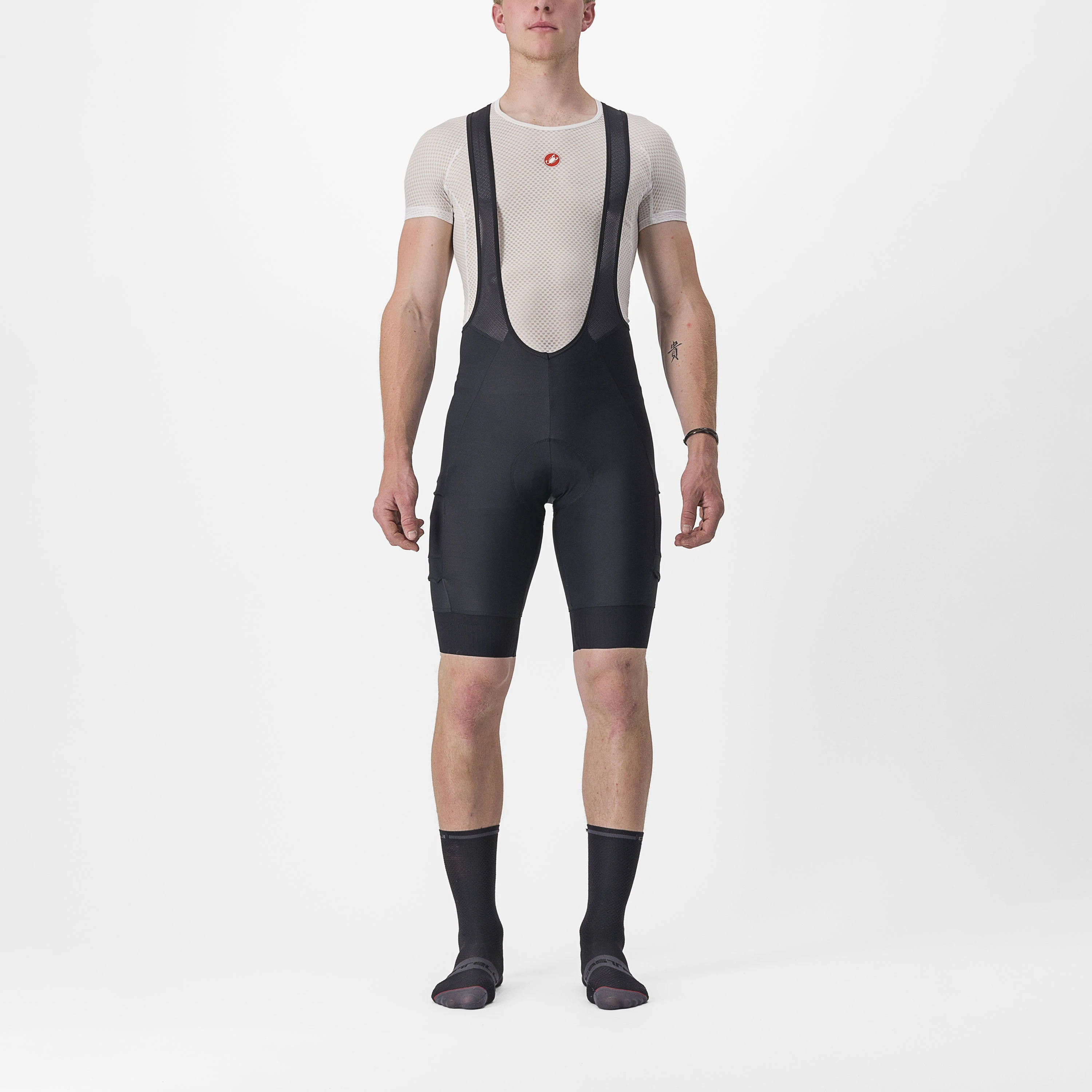 Castelli - pantaloni ciclism scurti cu bretele - Unlimited Cargo Bibshort - 15-35 gr C - negru - 63649