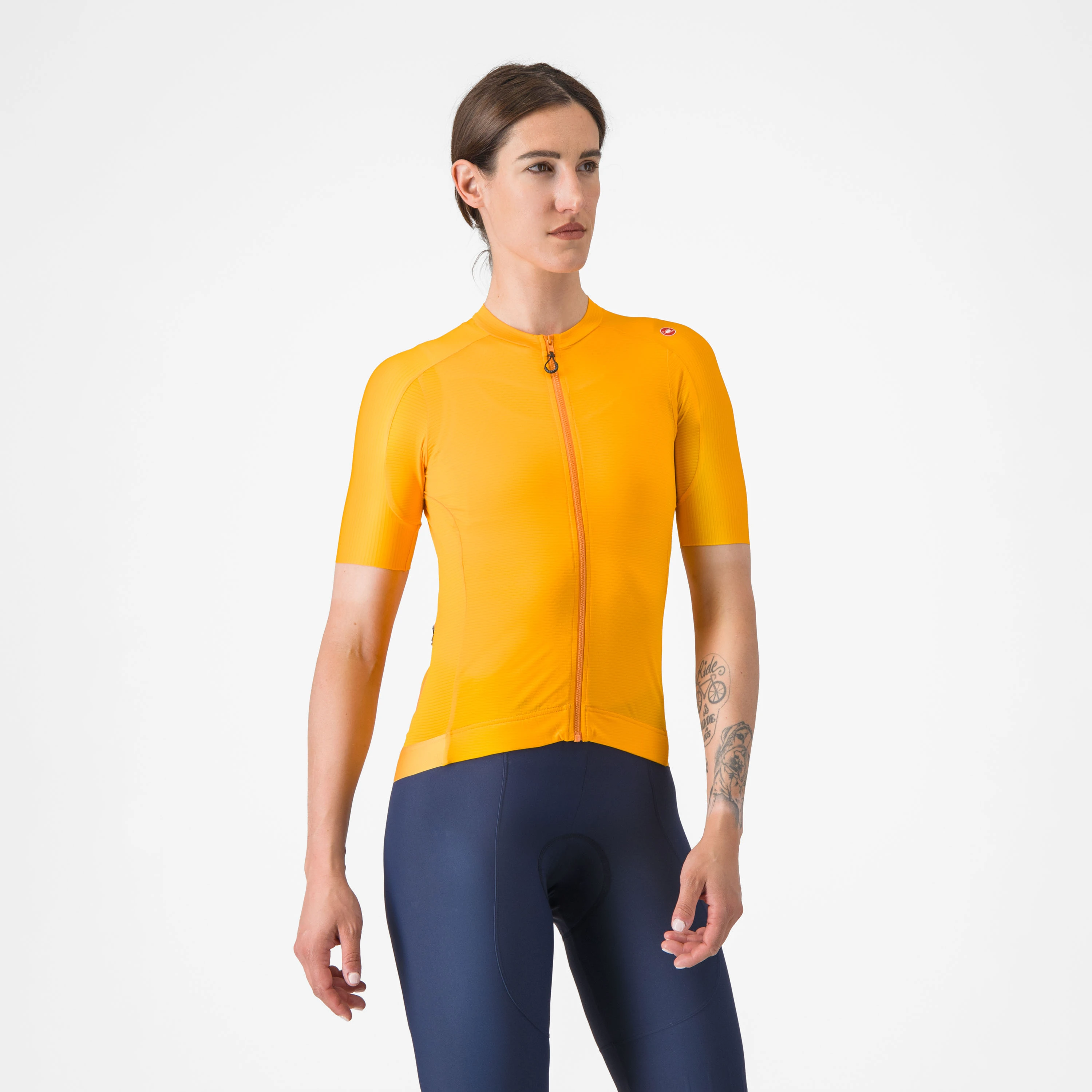 Castelli - tricou ciclism maneca scurta tailored fit - Espresso W Jersey - portocaliu - 63636