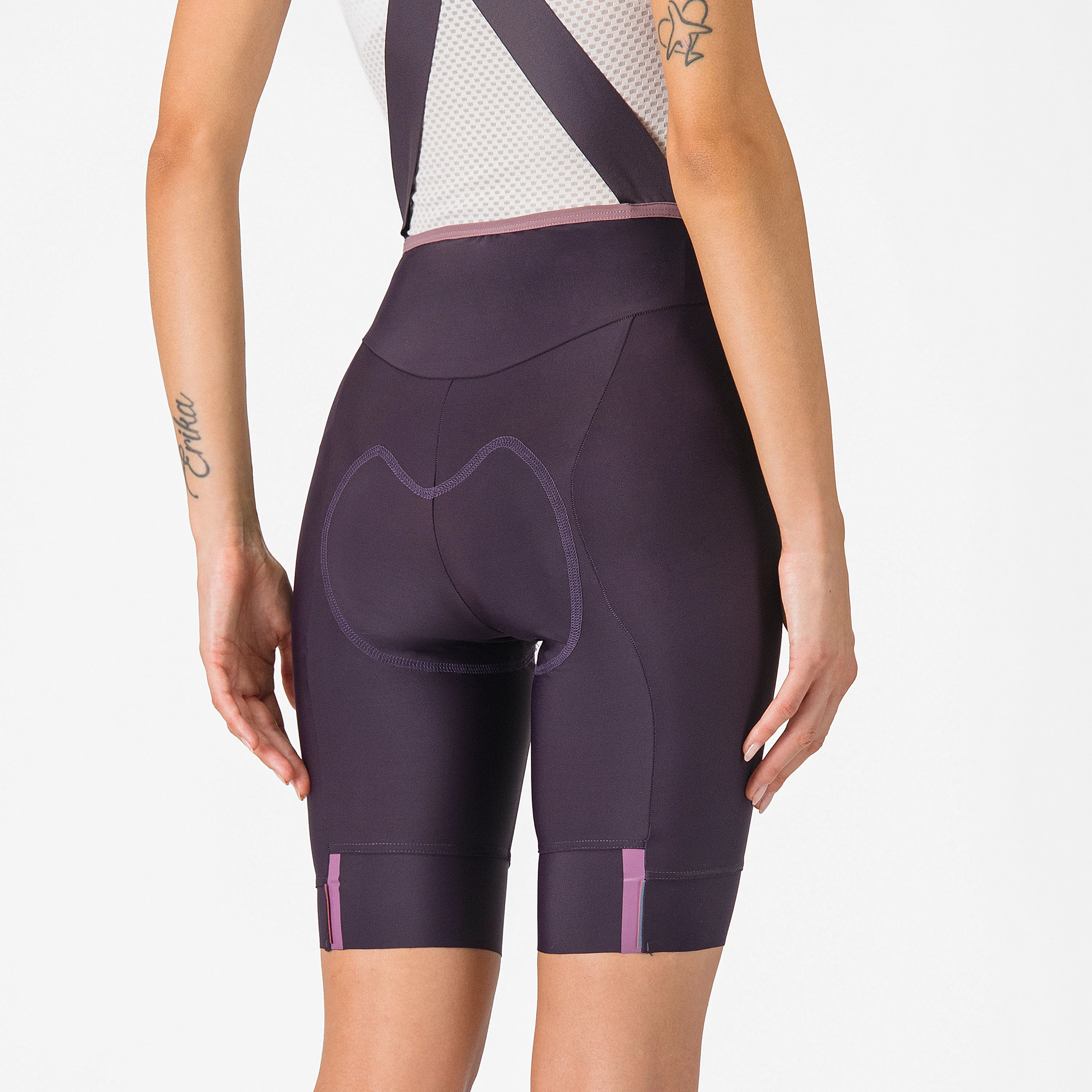 3. Castelli - pantaloni ciclism scurti cu bretele - Prima 2 Dt Bibshort - 16-35 gr C - negru | mov