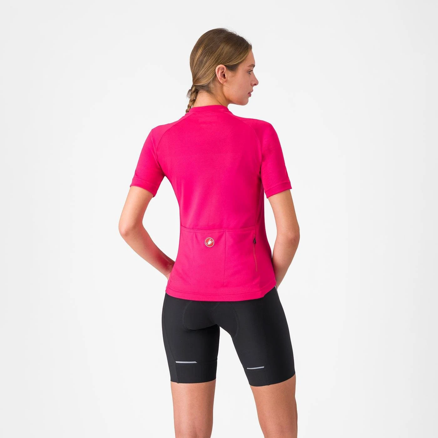 2. Castelli - pantaloni ciclism scurti cu bretele - Velocissima 3 Bibshort - 15-38 gr C - negru | argintiu