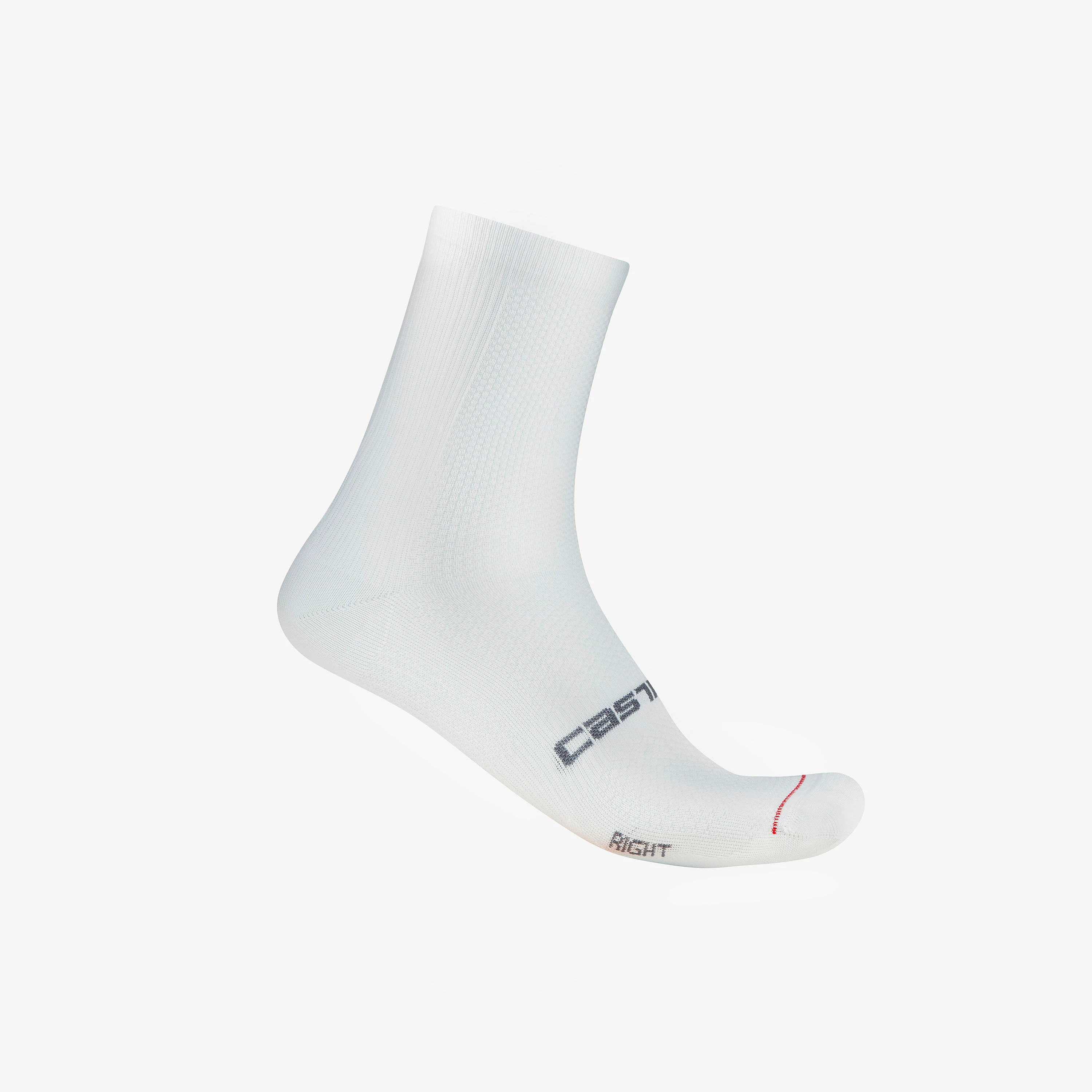 1. Castelli - sosete ciclism - Espresso 12 Sock - alb