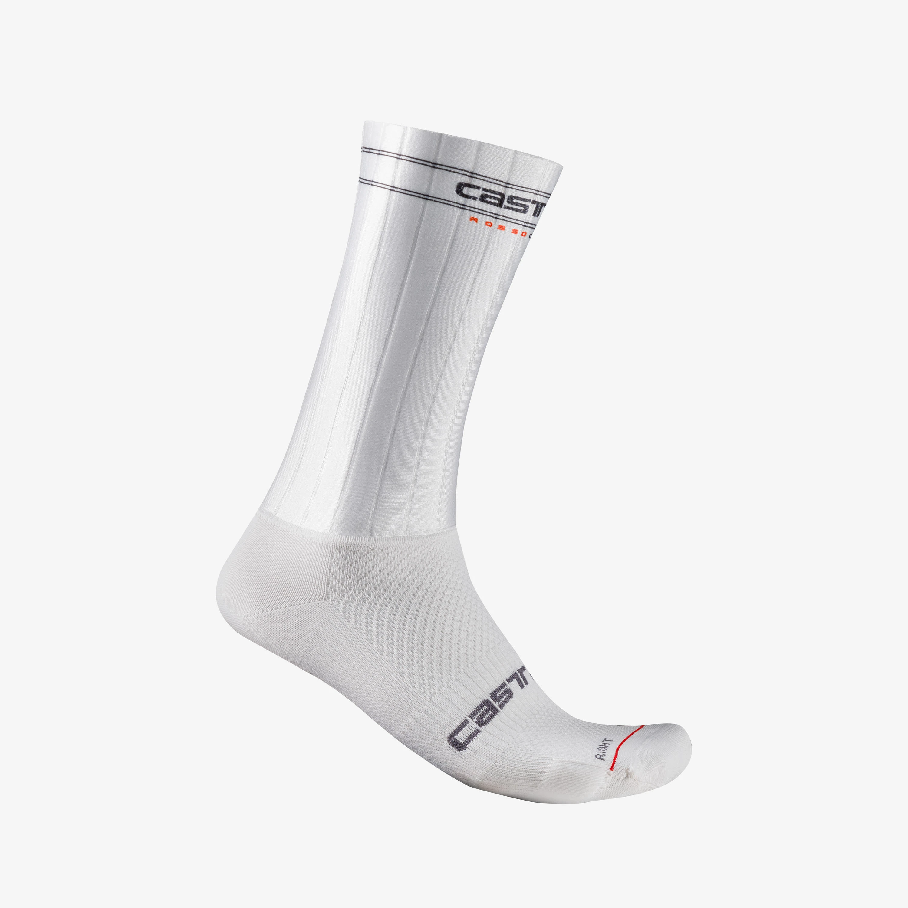 Castelli - sosete ciclism - Fast Feet 3 Sock - alb - 63804