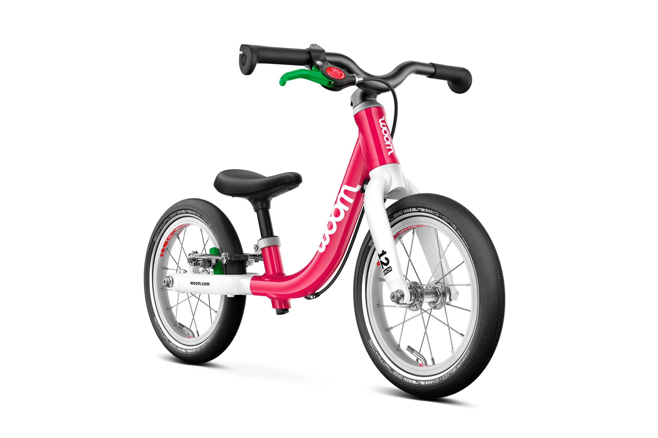 2. Bicicleta copii Woom 1 Go cu roti 12" roz Hot Pink