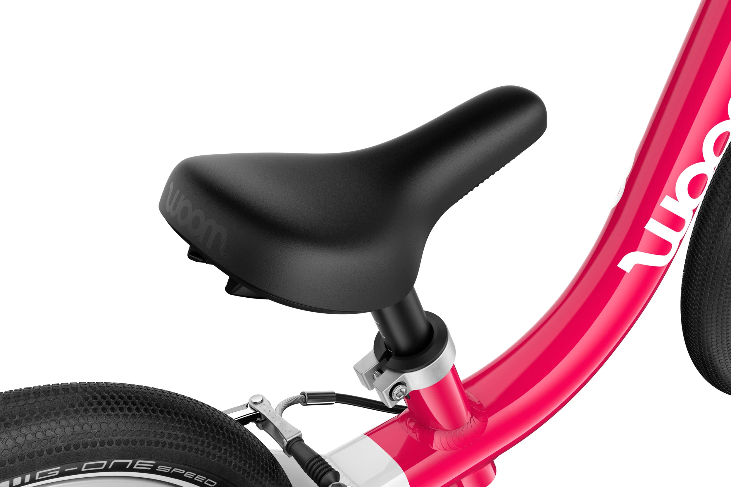 4. Bicicleta copii Woom 1 Go cu roti 12" roz Hot Pink