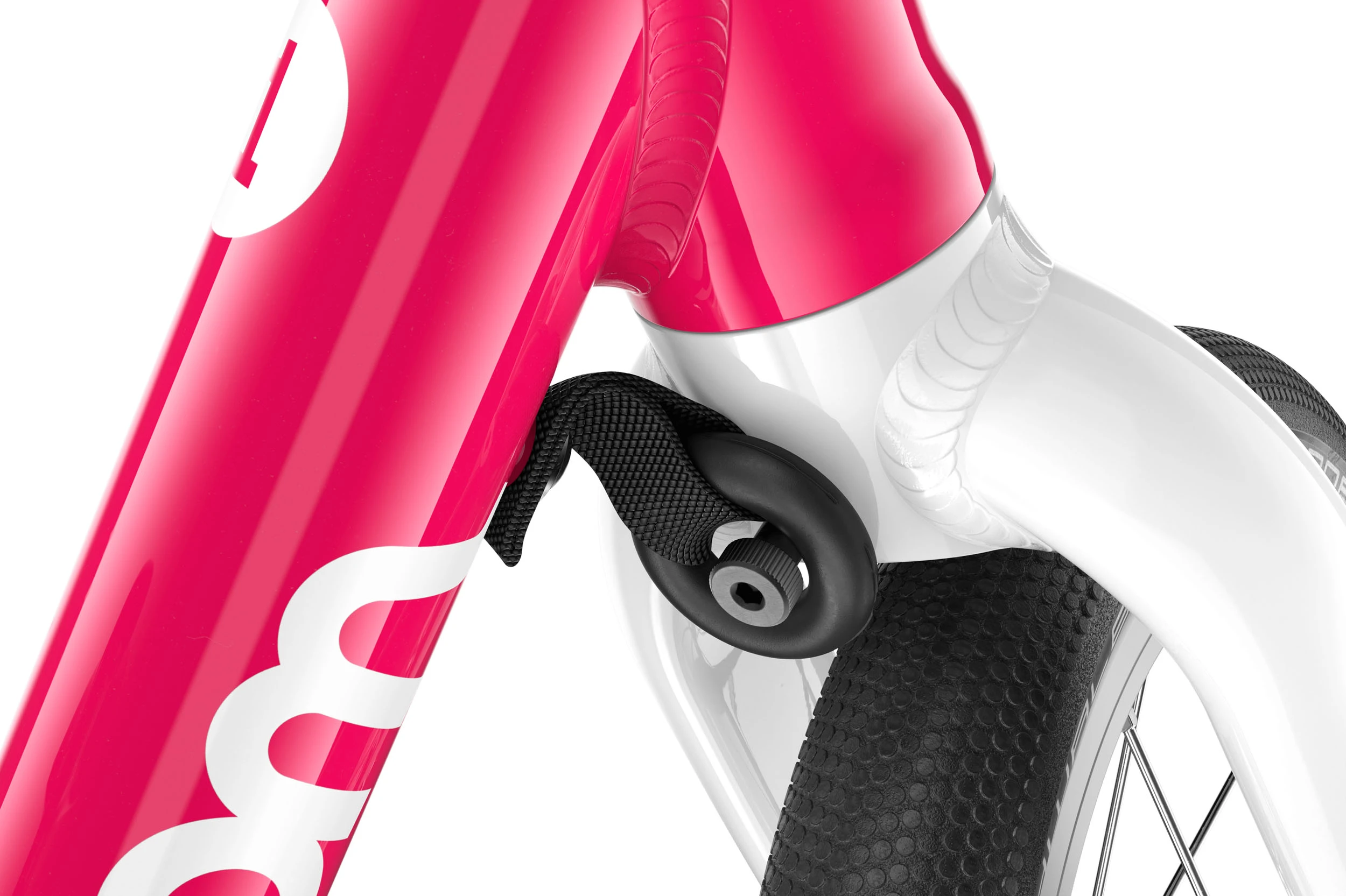 5. Bicicleta copii Woom 1 Go cu roti 12" roz Hot Pink