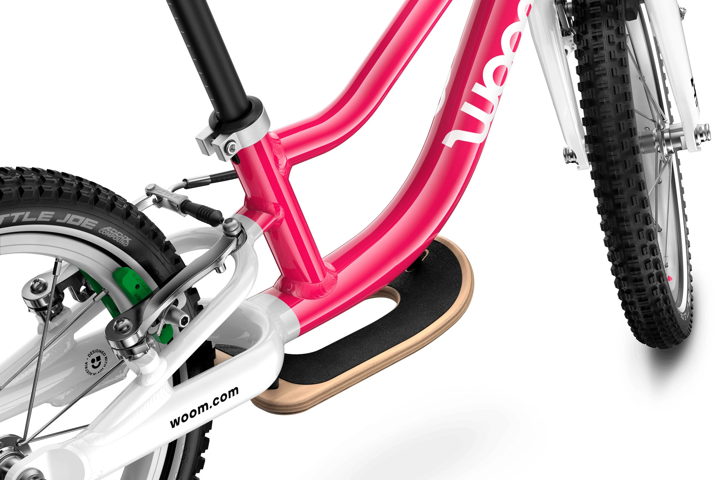 6. Bicicleta copii Woom 1 Go cu roti 12" roz Hot Pink