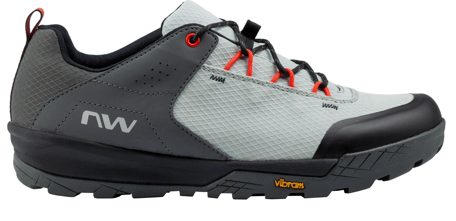 1. Northwave - pantofi ciclism MTB AM - Rockit - Light Grey | Red Fluo