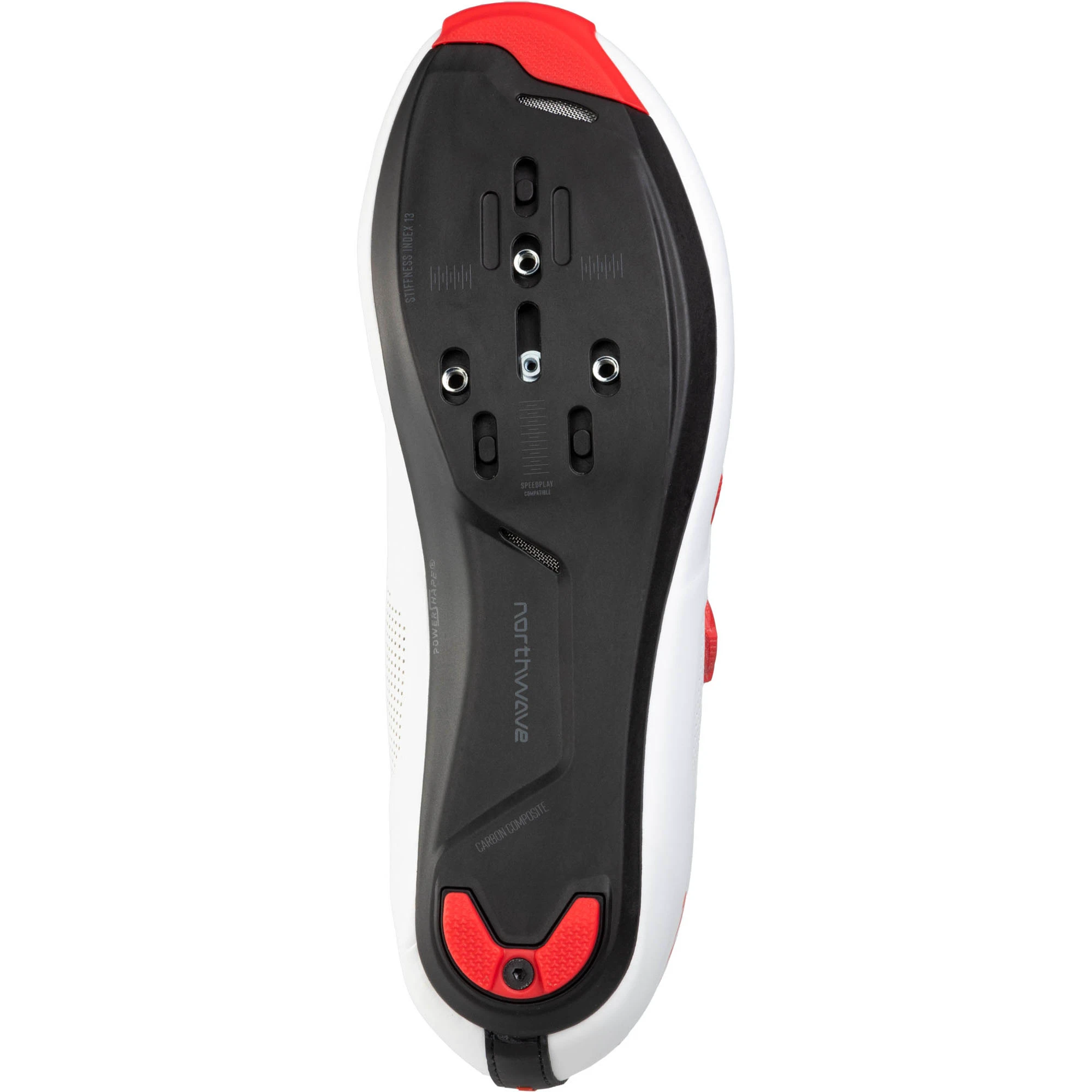 2. Northwave - pantofi ciclism sosea - Revolution - White | Red Fluo
