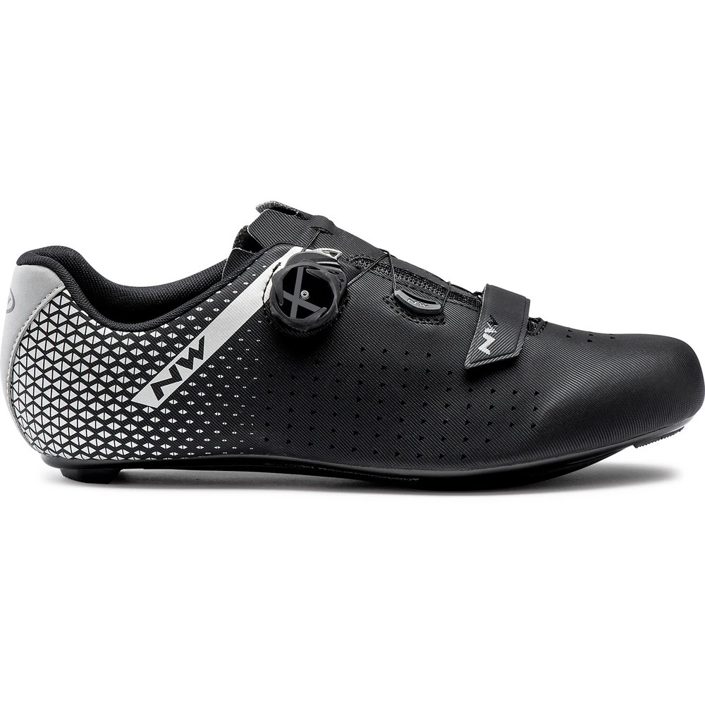 1. Northwave - pantofi ciclism sosea - Core Plus 2 Wide - Black | Silver