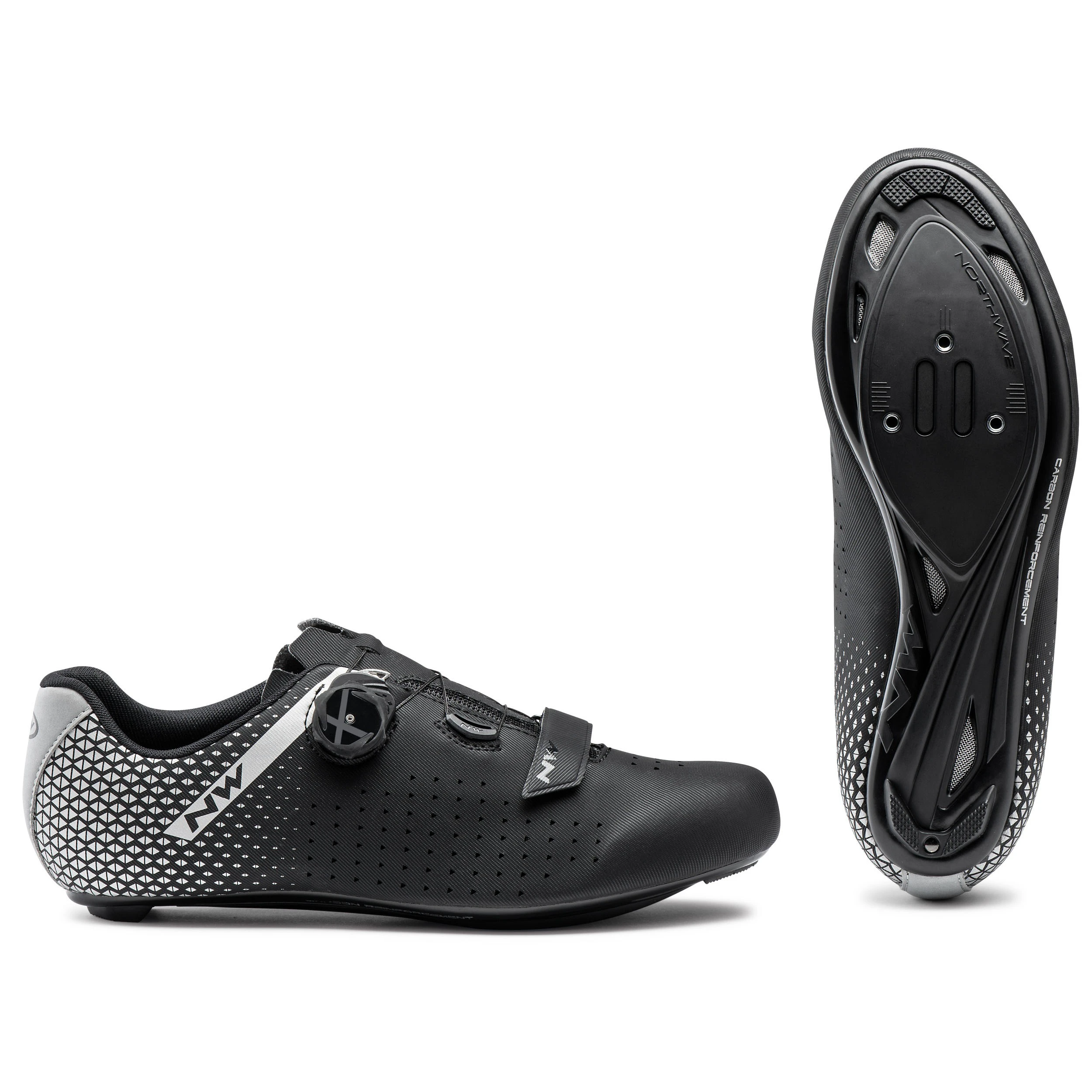 2. Northwave - pantofi ciclism sosea - Core Plus 2 Wide - Black | Silver