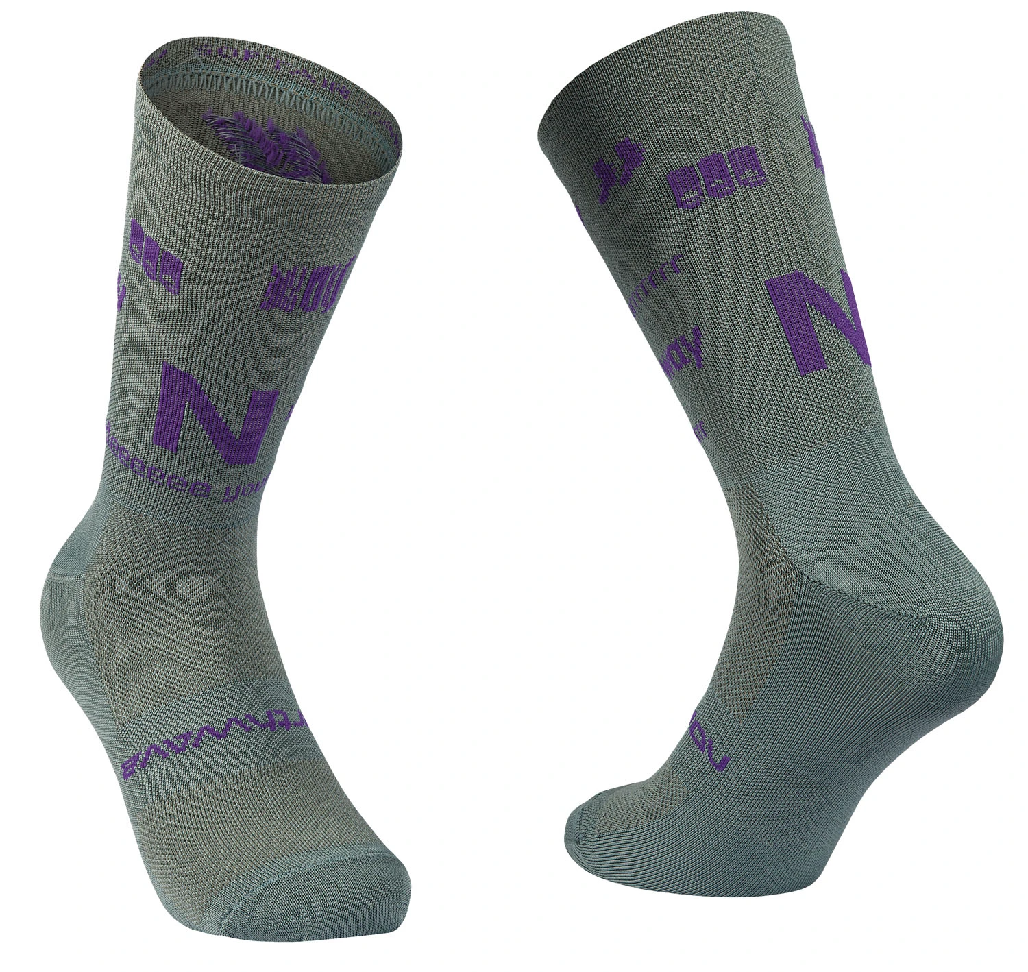 Northwave - sosete ciclism - Type Sock - Sage | Dark Purple - 65923
