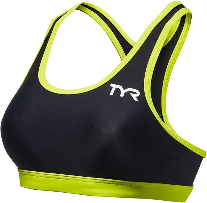 1. TYR - bustiera - Racerback Tri Competitor W - negru lime